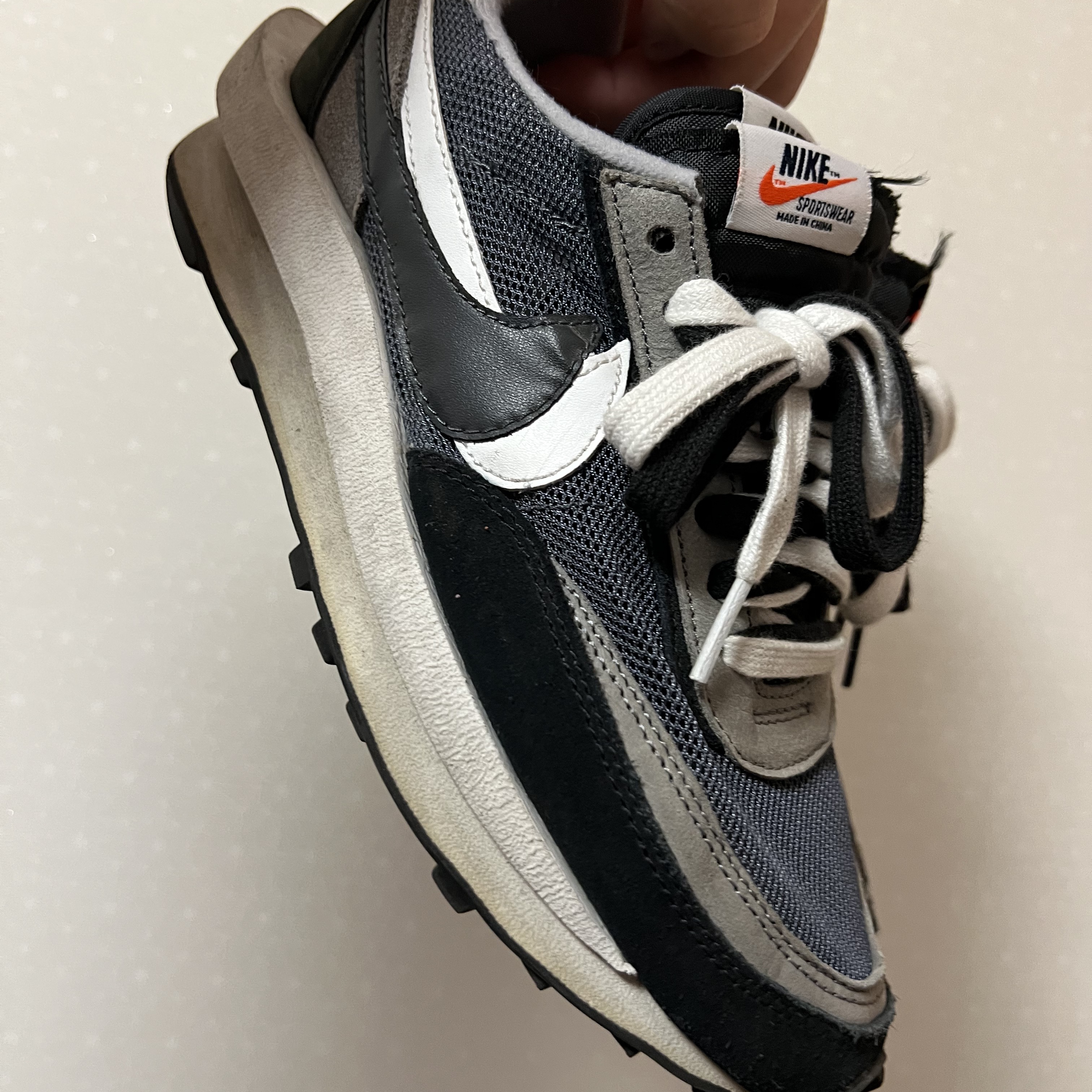 Nike x Sacai LDWaffle Black 착용 스타일