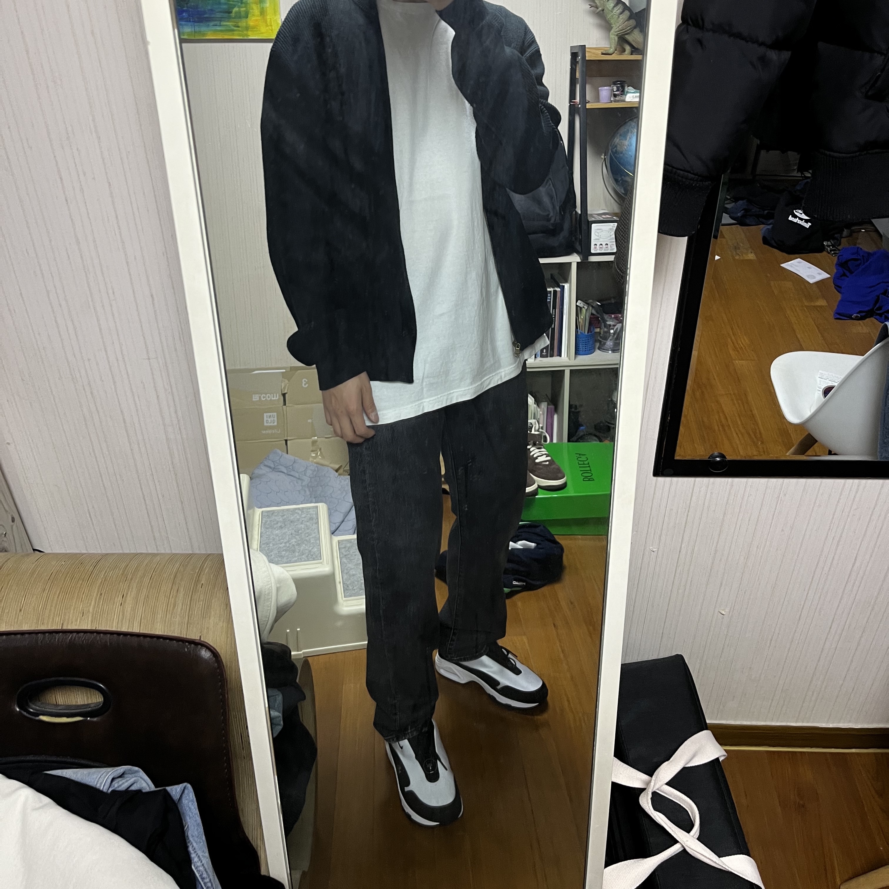 Nike x Comme des Garcons Homme Plus Air Max Sunder SP White Black 착용 스타일
