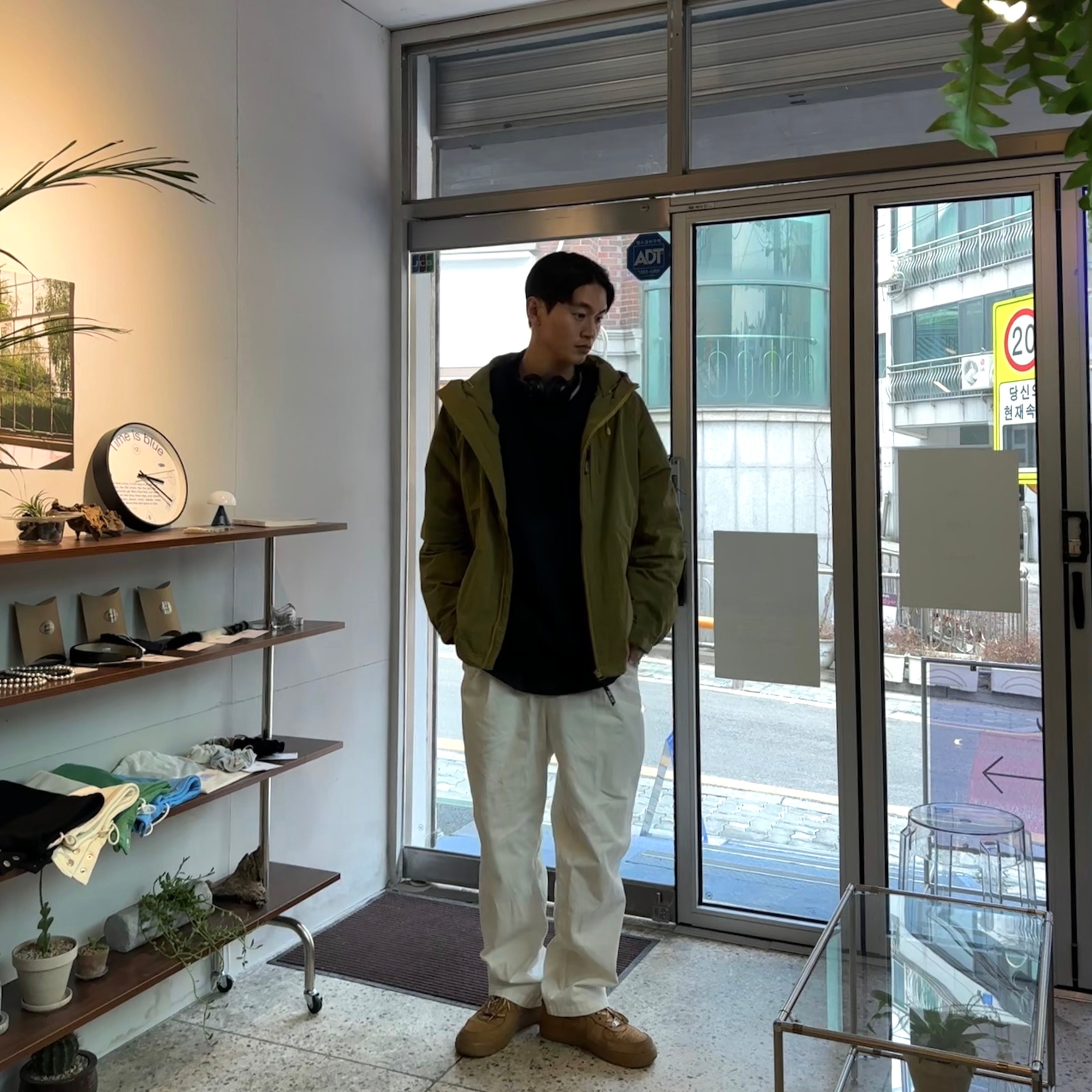 Palace Cripstop Grid Jacket Yellow - 22SS, Nike x Supreme Air Force 1 Low Flax 착용 스타일
