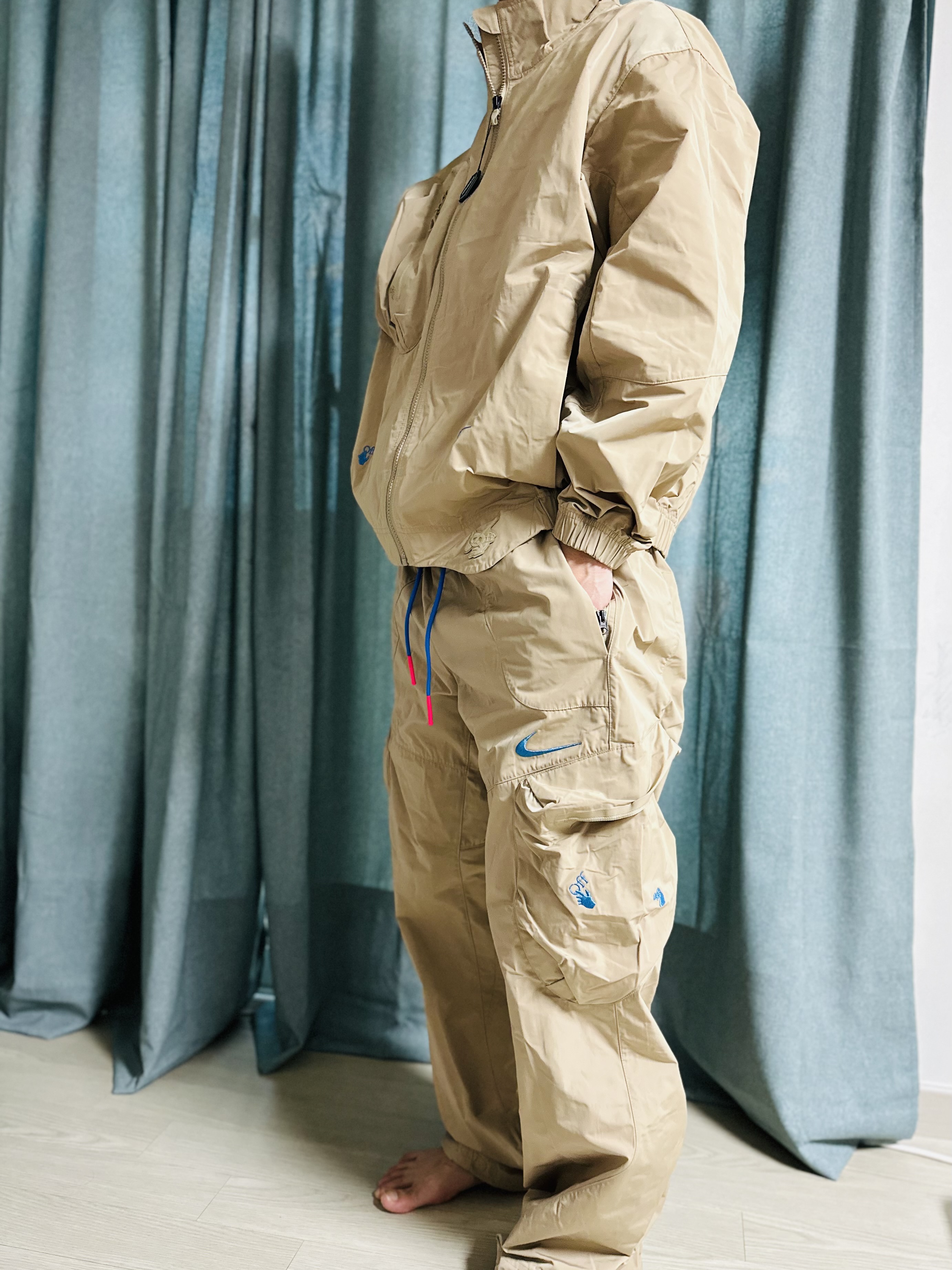 Nike x Off-White NRG Track Suit Khaki - Asia 착용 스타일 - 2