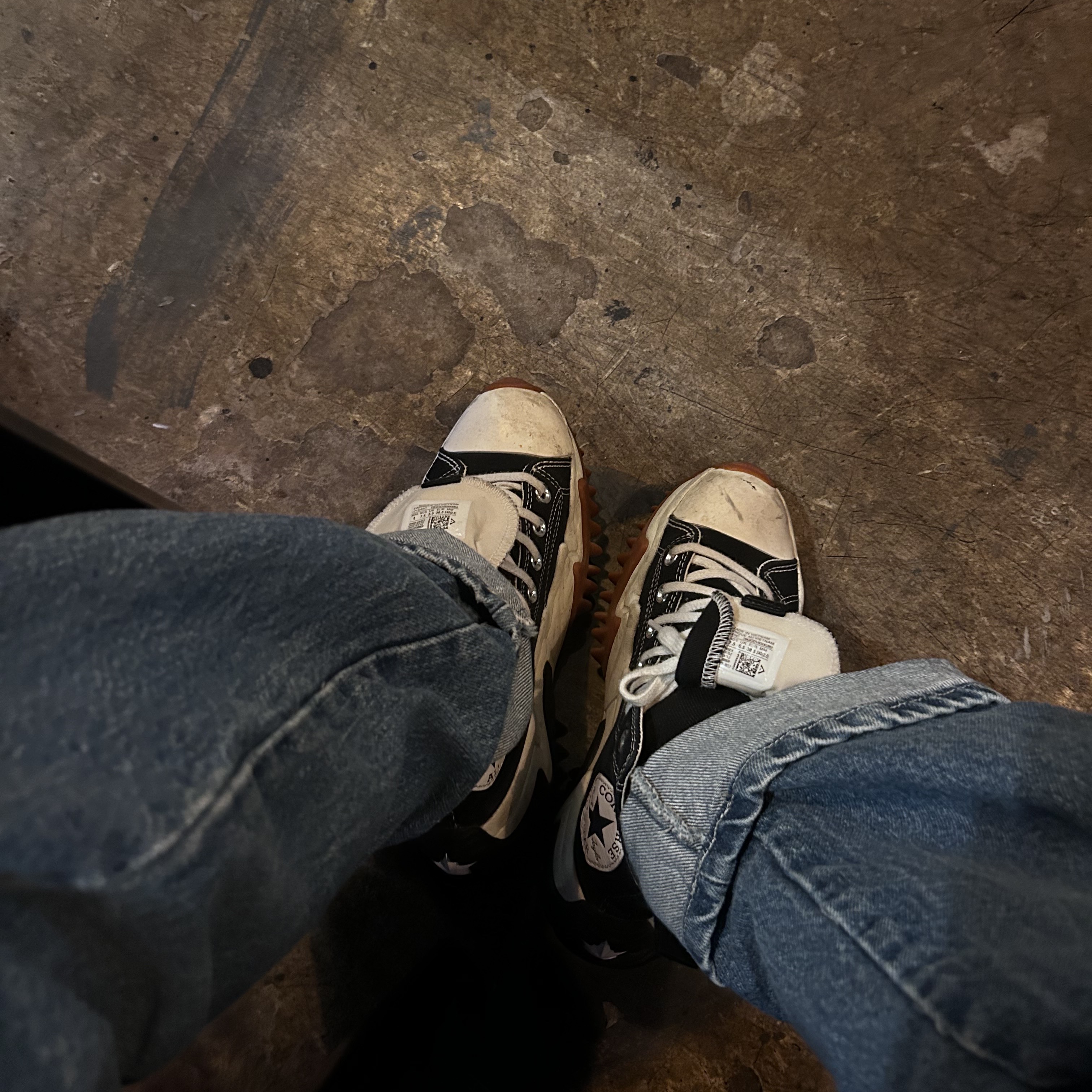 Converse Run Star Motion High Black 착용 스타일