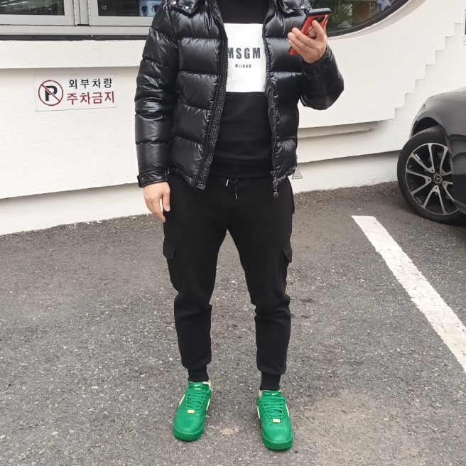 Nike x Ambush Air Force 1 Low SP Pine Green and Citron 착용 스타일