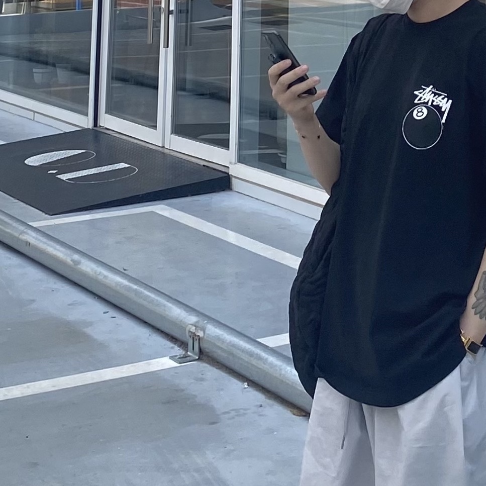 Stussy 8 Ball T-Shirt Black - 22SS 착용 스타일