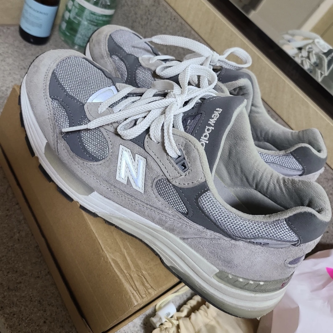 New Balance 992 Made in USA Grey - D Standard 착용 스타일