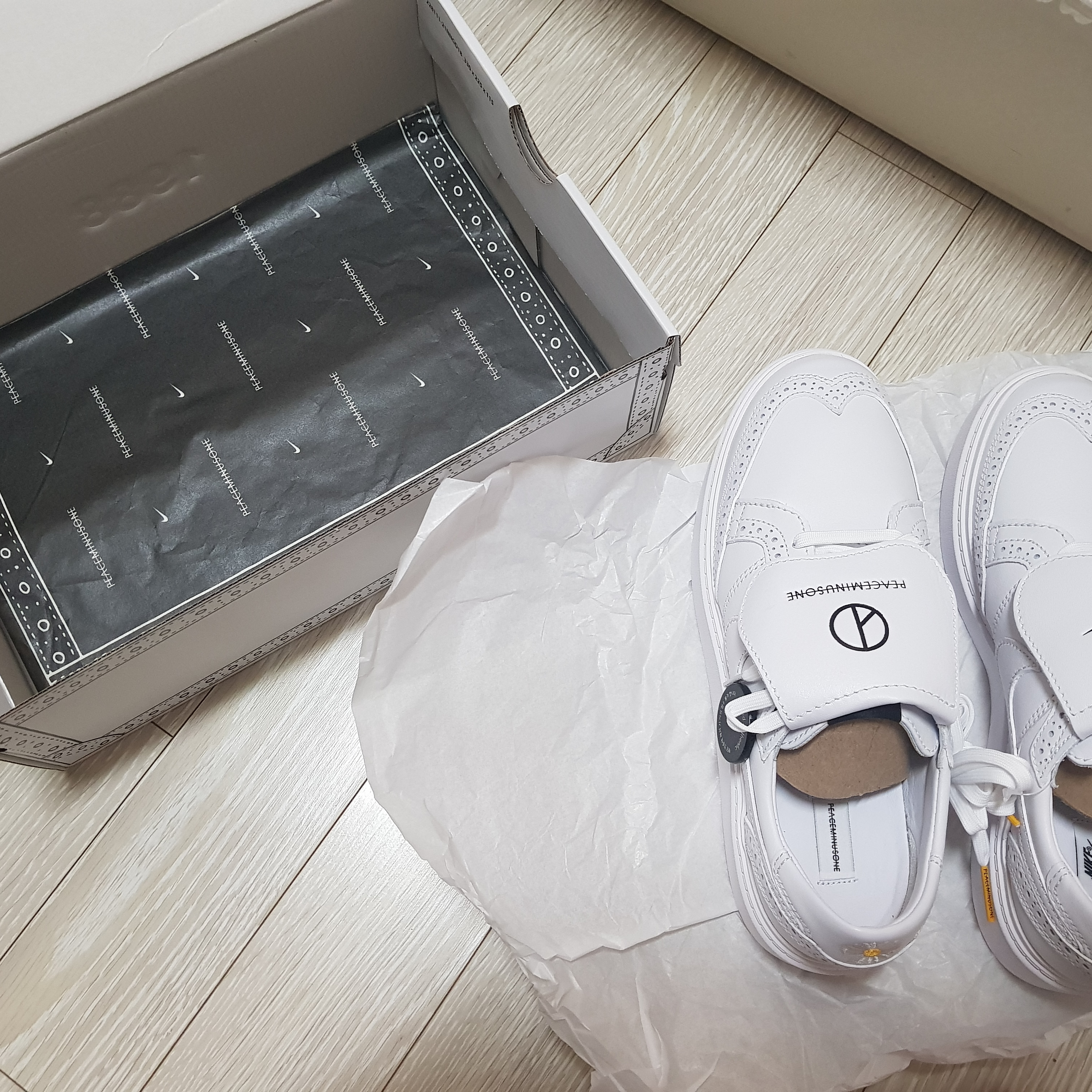 Nike x Peaceminusone Kwondo1 White 착용 스타일