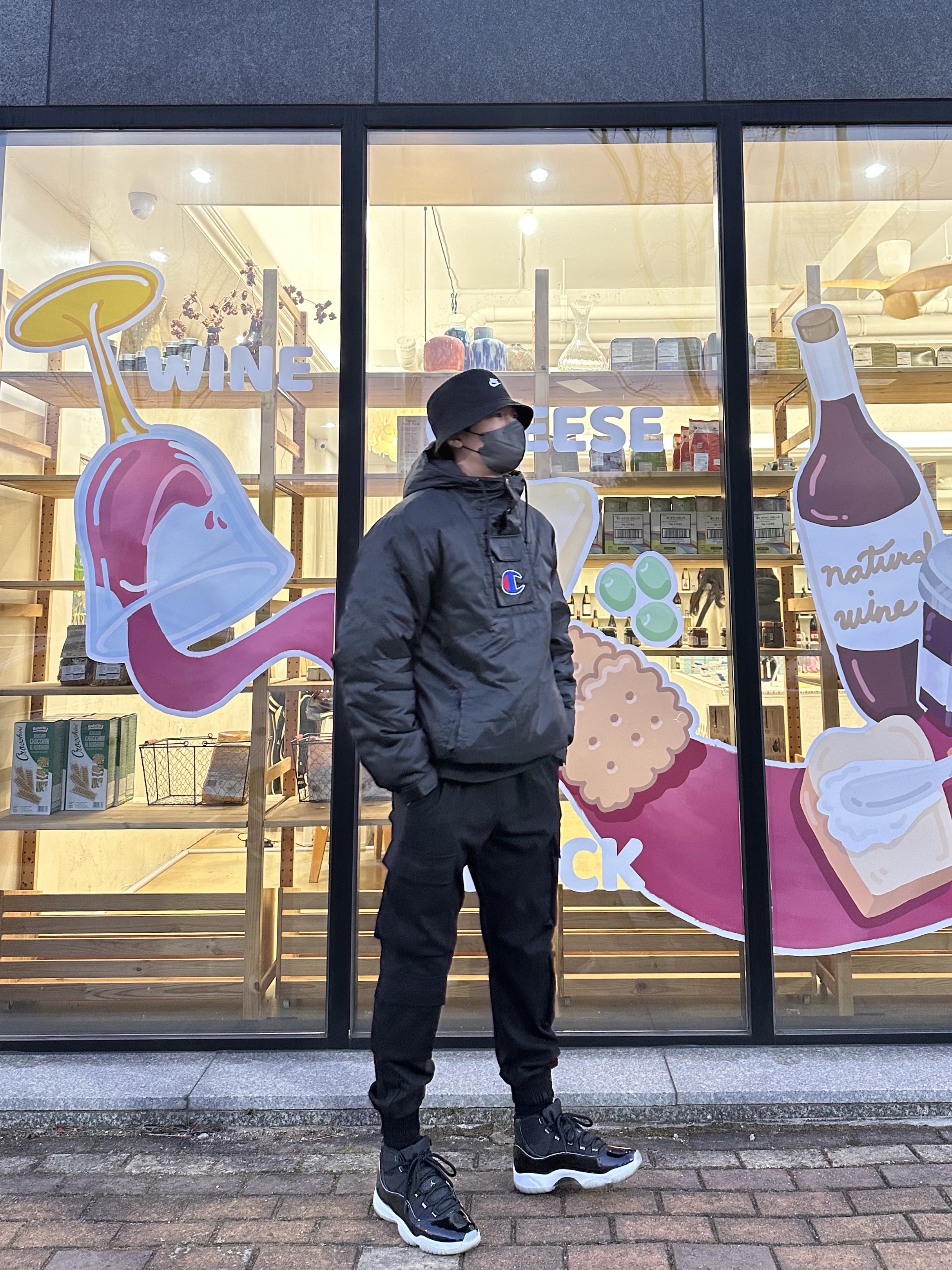 Nike Futura Washed Bucket Hat Black, Jordan 11 Retro Jubilee 착용 스타일 - 3