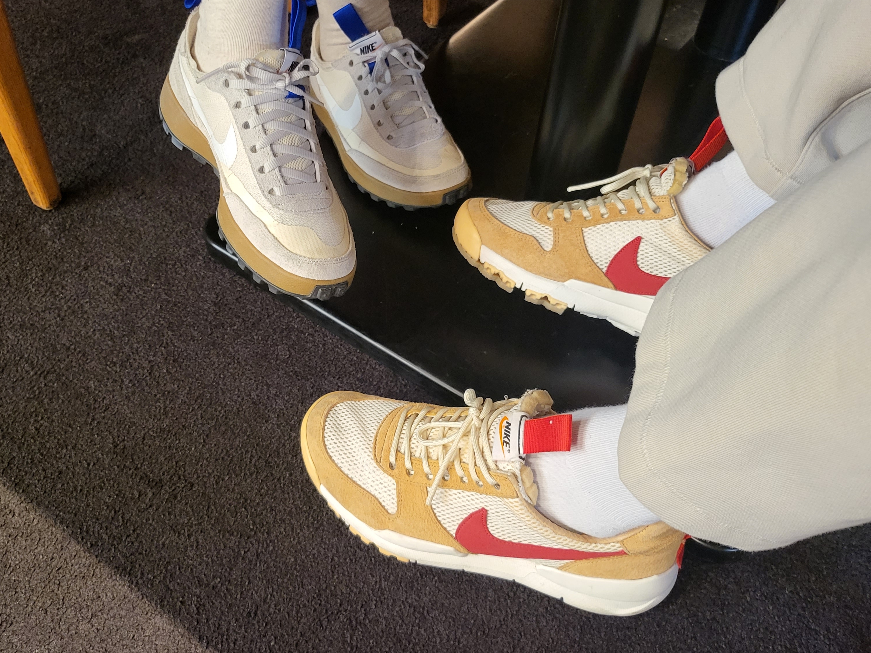 Nike x Tom Sachs General Purpose Shoe Light Cream, Nike x Tom Sachs Mars Yard Shoe 2.0 Space Camp 착용 스타일