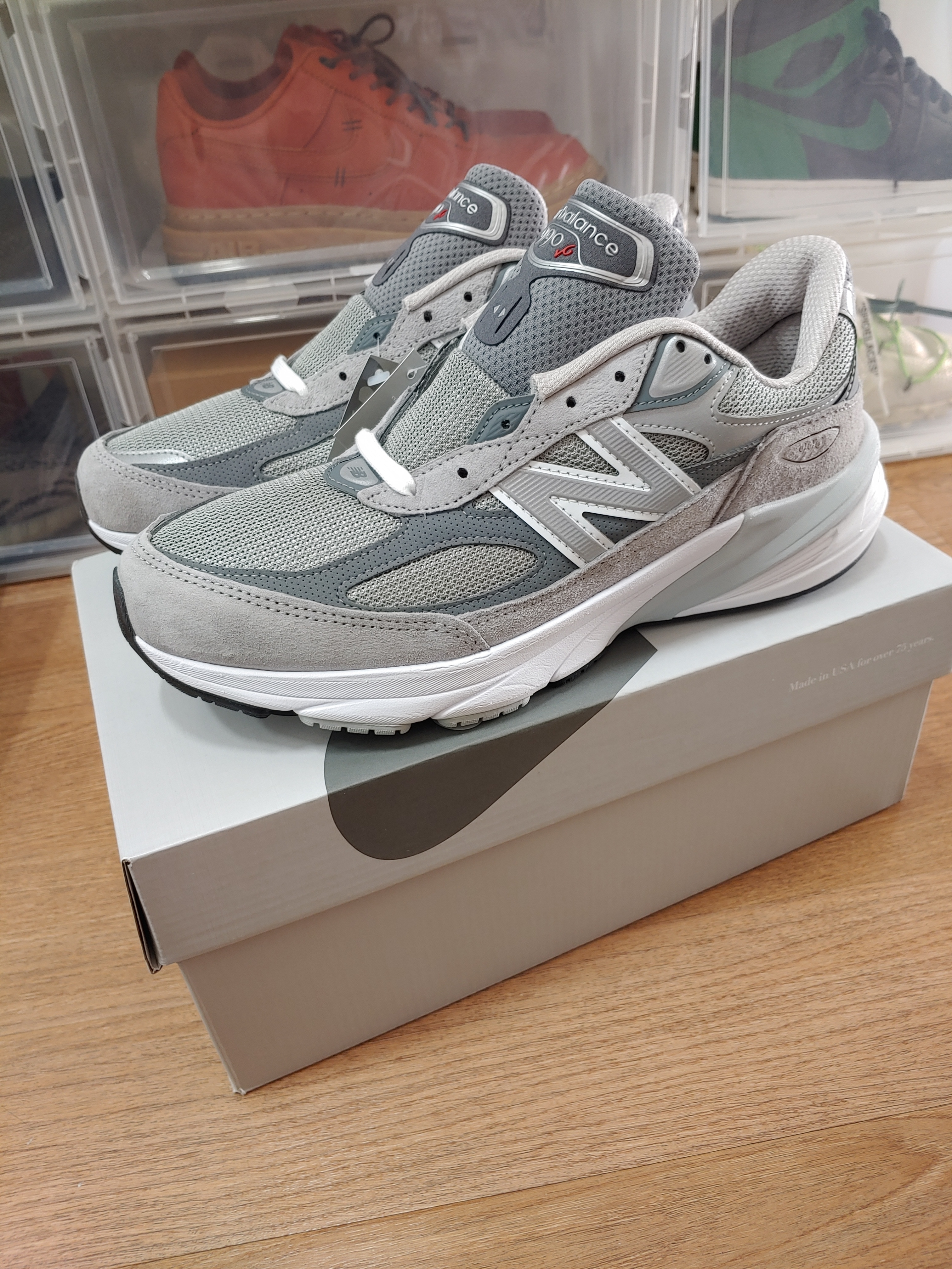 New Balance 990v6 Made in USA Grey - D Standard 착용 스타일 - 1