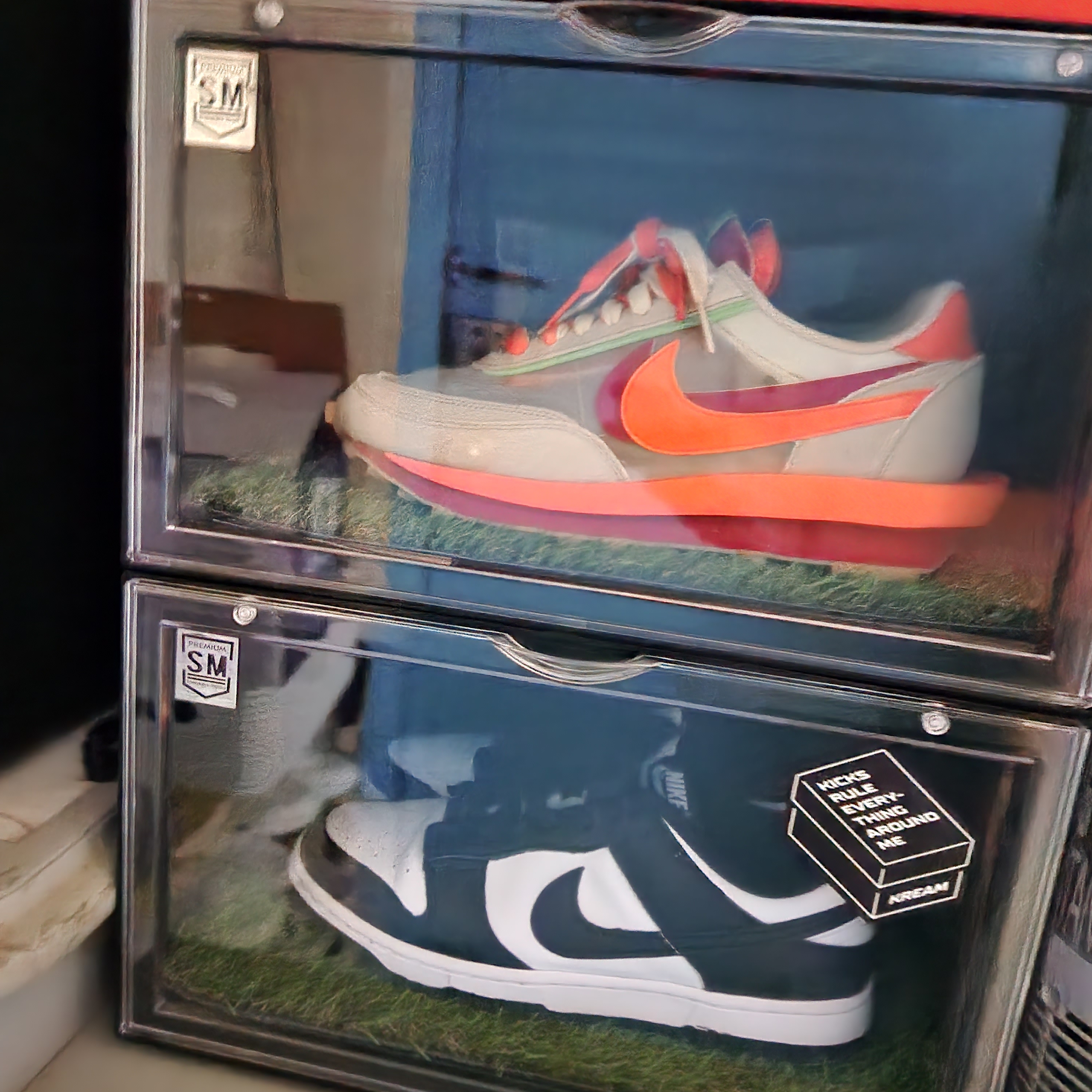 Nike Dunk Low Retro Black, Nike x Sacai x Clot LDWaffle Orange Blaze 착용 스타일