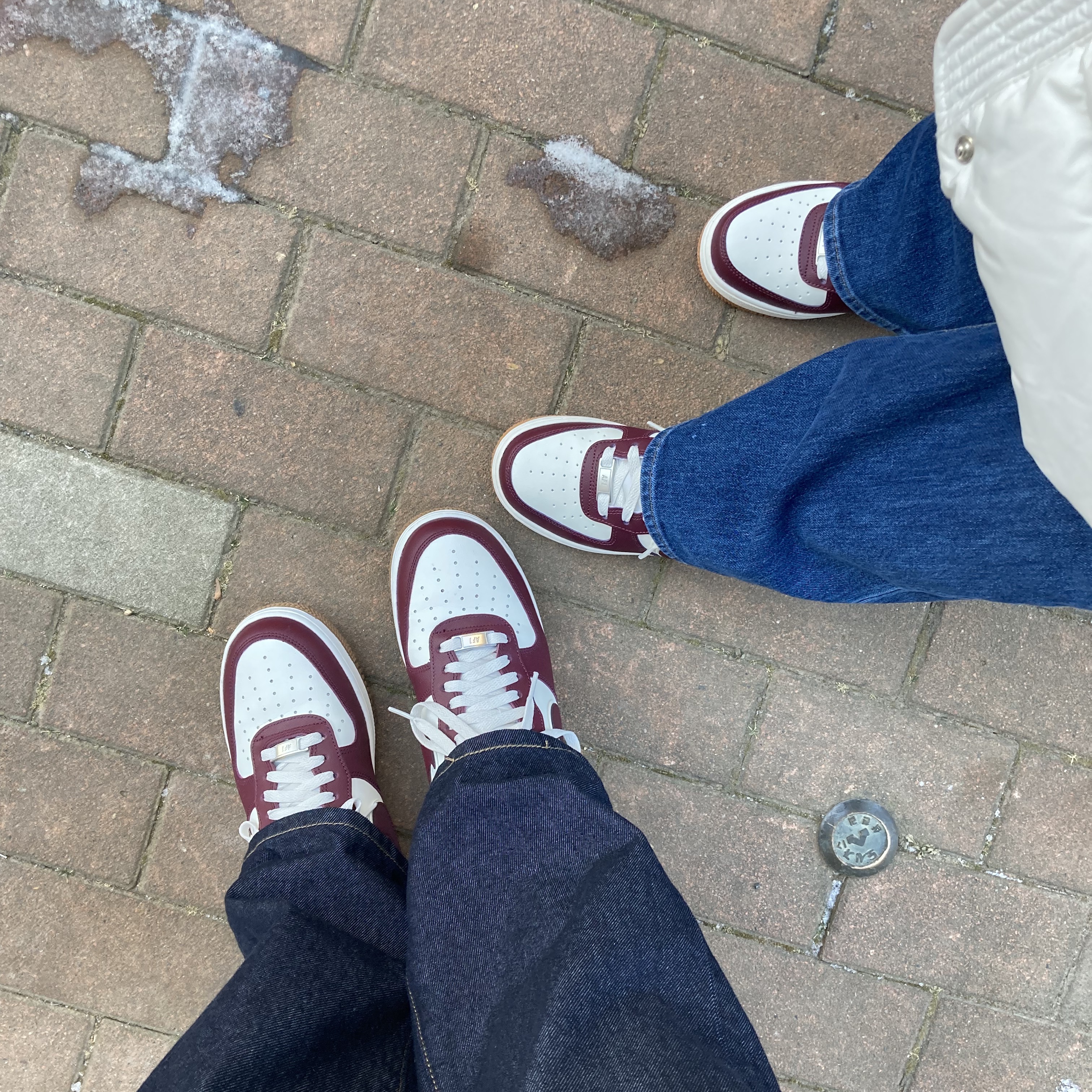 Nike Air Force 1 '07 LV8 Night Maroon, (GS) Nike Air Force 1 LV8 3 Night Maroon 착용 스타일