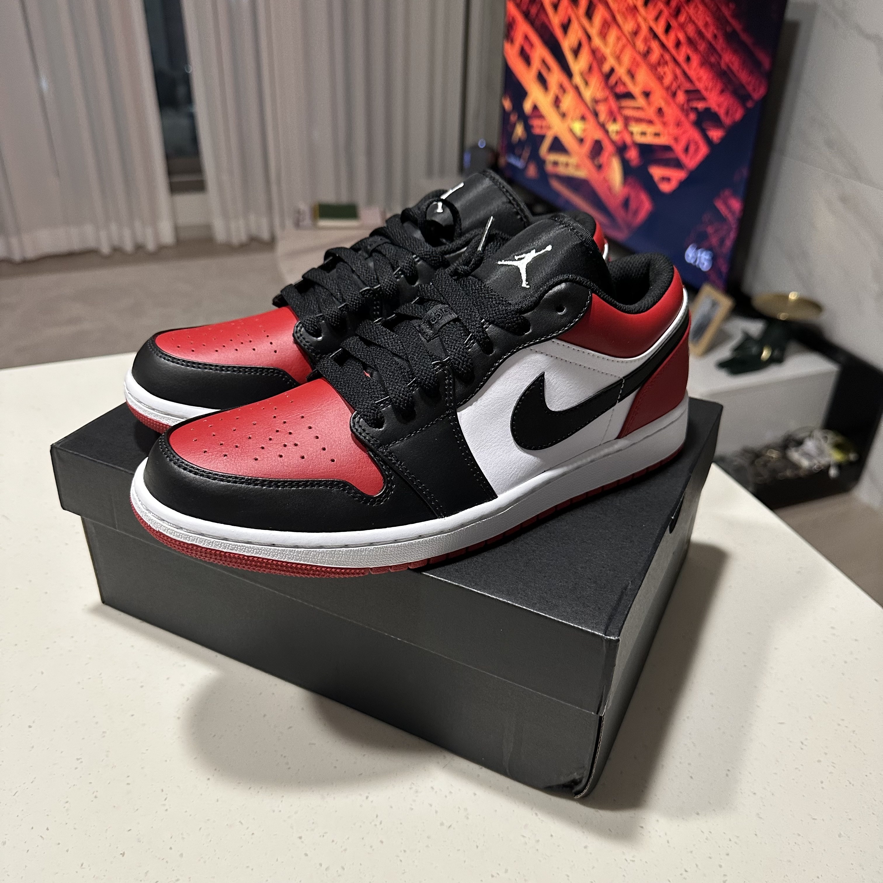 Jordan 1 Low Bred Toe 착용 스타일