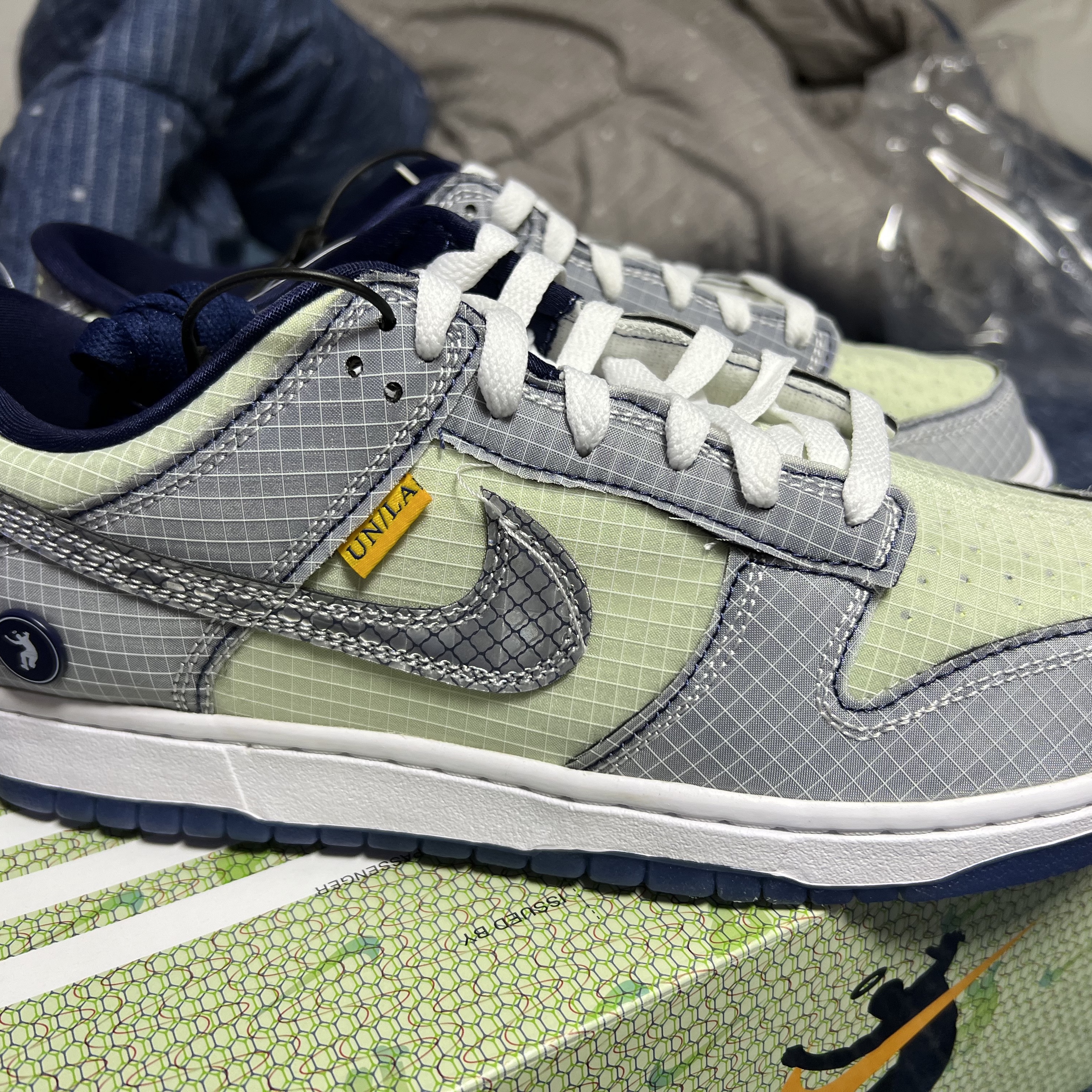 Nike x Union Dunk Low Passport Pack Pistachio 착용 스타일 - 1