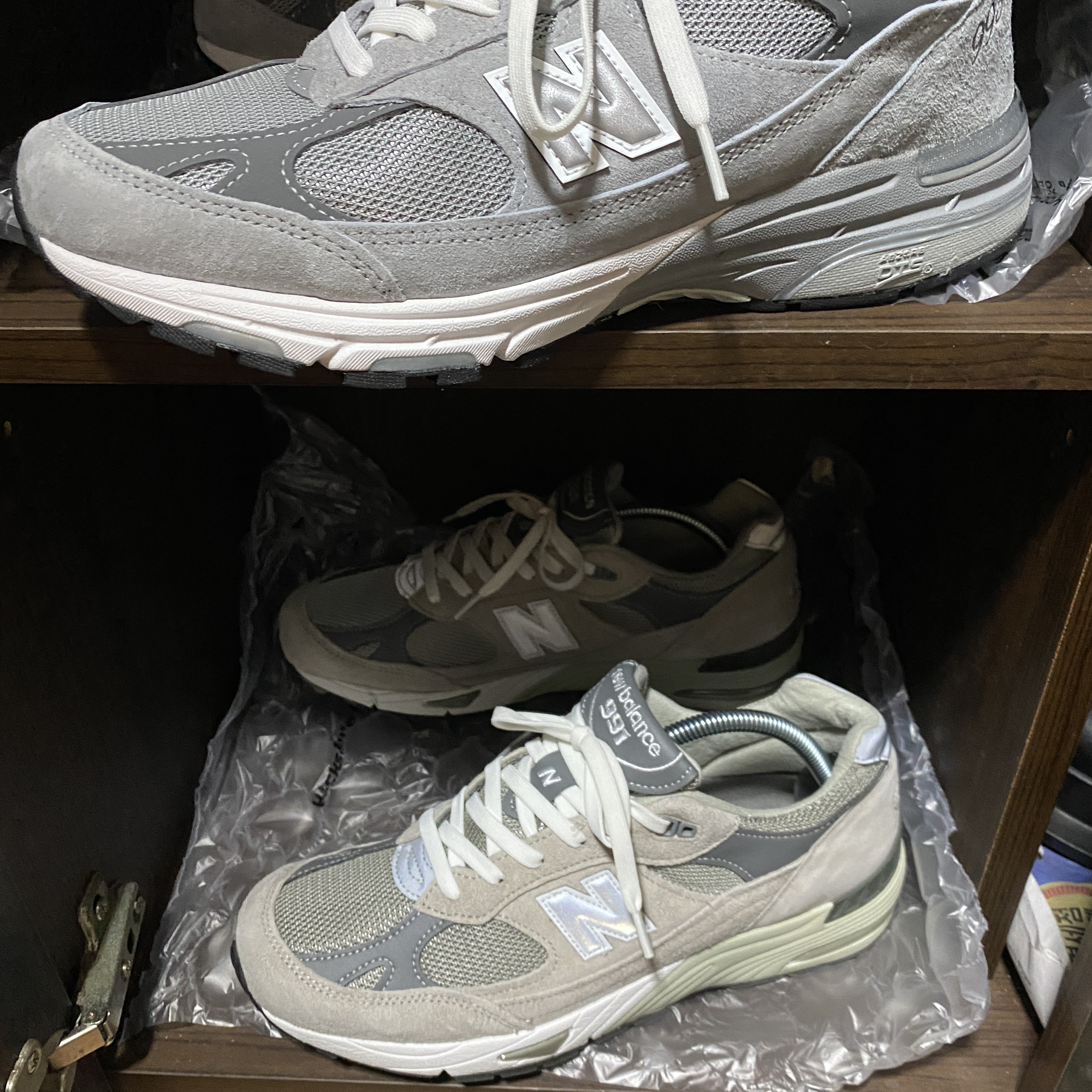 New Balance 993 Made in USA Grey - D Standard 착용 스타일 - 2