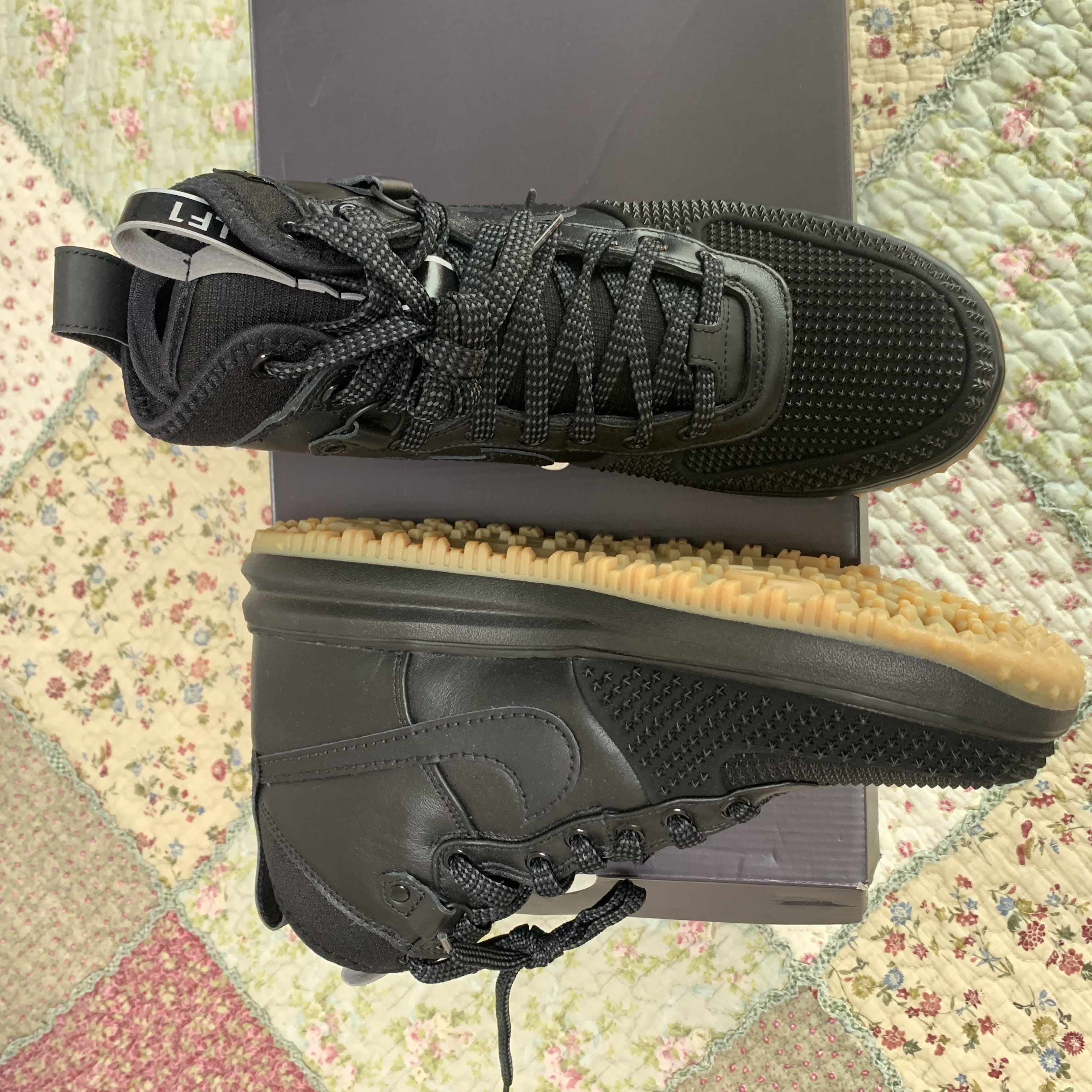 Nike Lunar Force 1 Duckboot Black Gum 착용 스타일 - 5