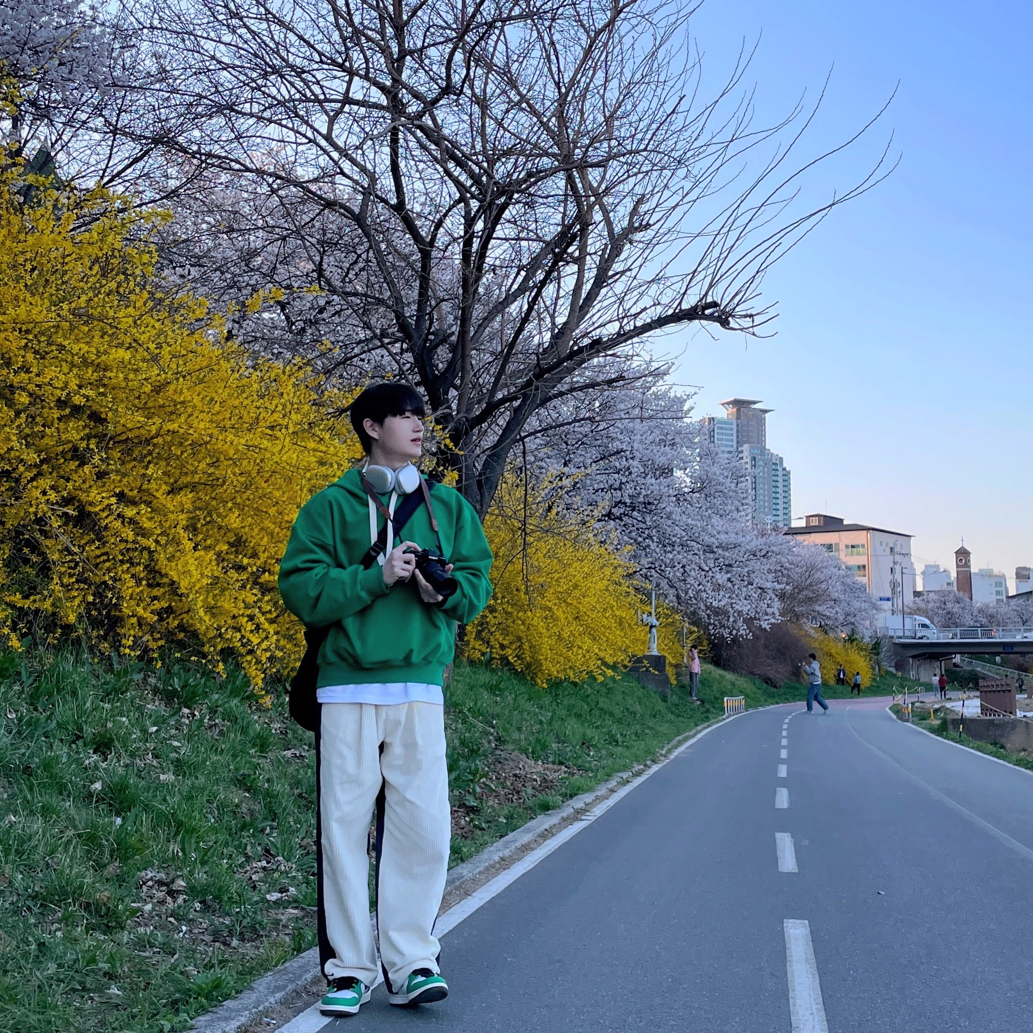 (W) Jordan 1 Retro High OG Lucky Green, Apple AirPods Max Lightning Silver (Korean Ver.) 착용 스타일
