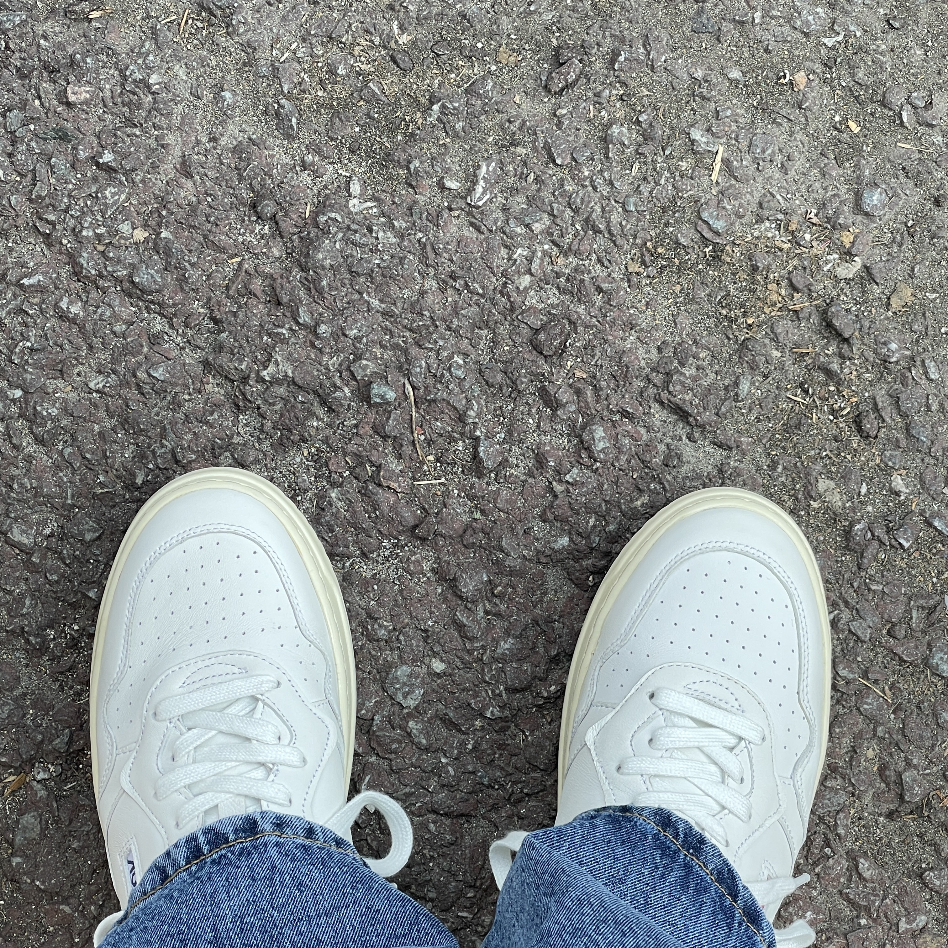 Autry Medalist Low Goatskin Sneakers White 착용 스타일