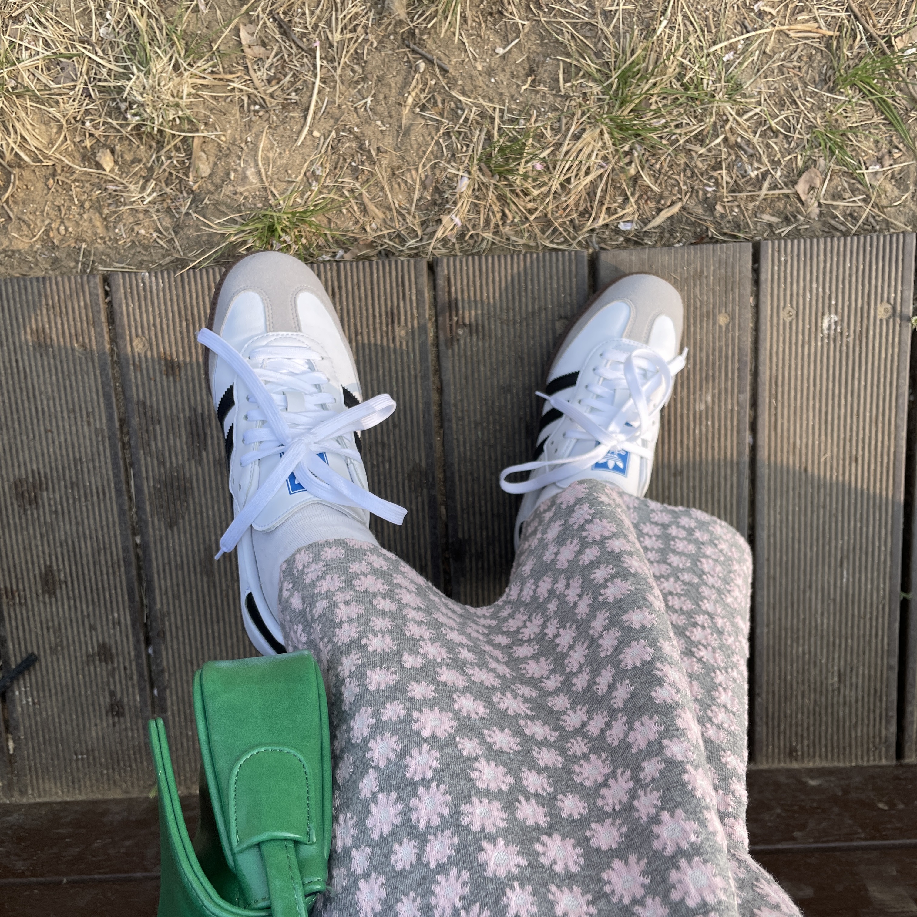 Adidas Samba Vegan White Black 착용 스타일