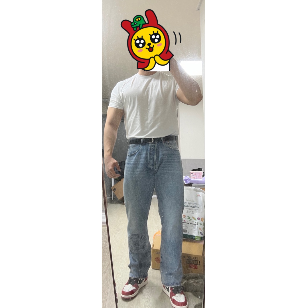 Stussy x Levi's Embossed 501 Jean Indigo 착용 스타일