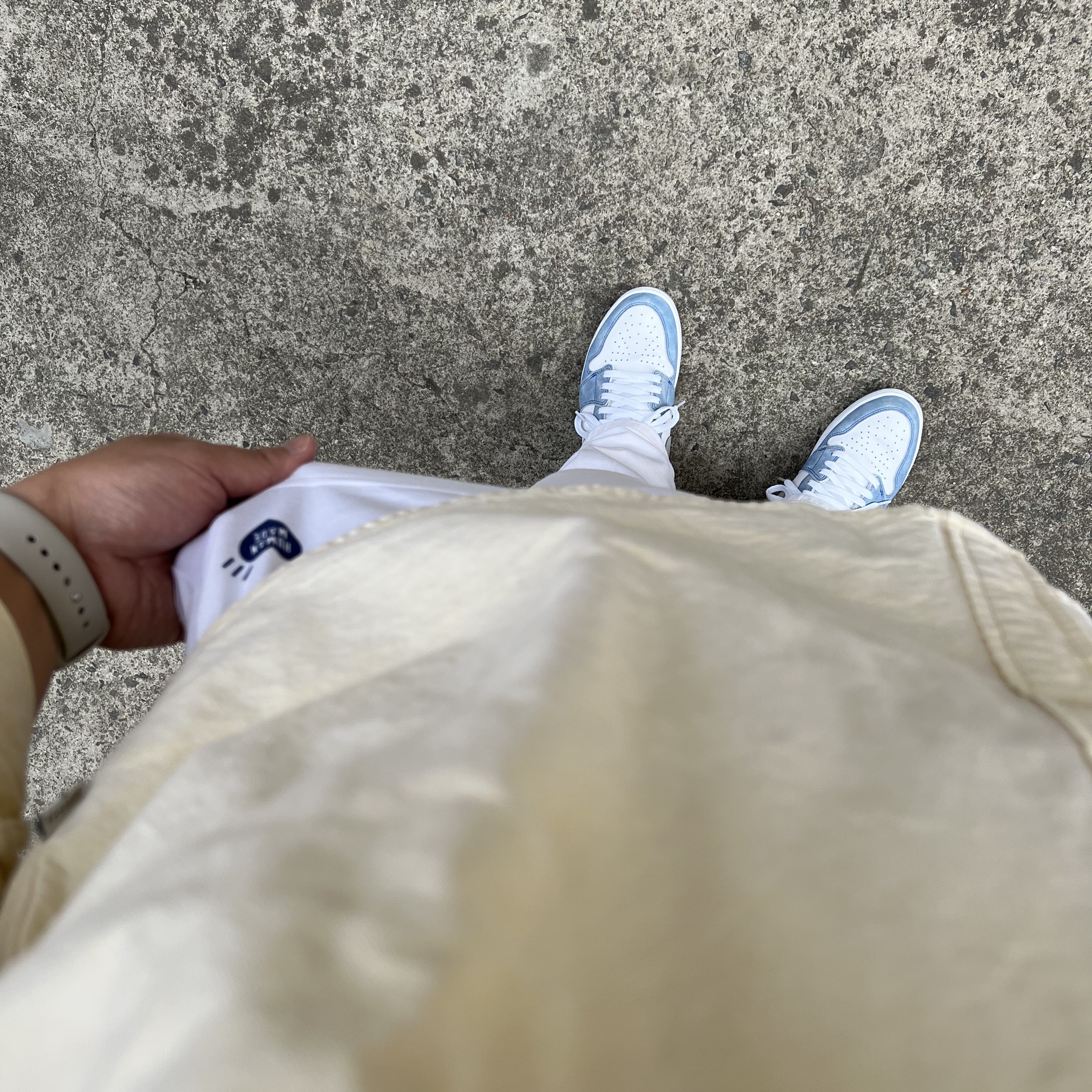 Human Made T-Shirts White (3 Pack), Jordan 1 Retro High OG Hyper Royal 착용 스타일
