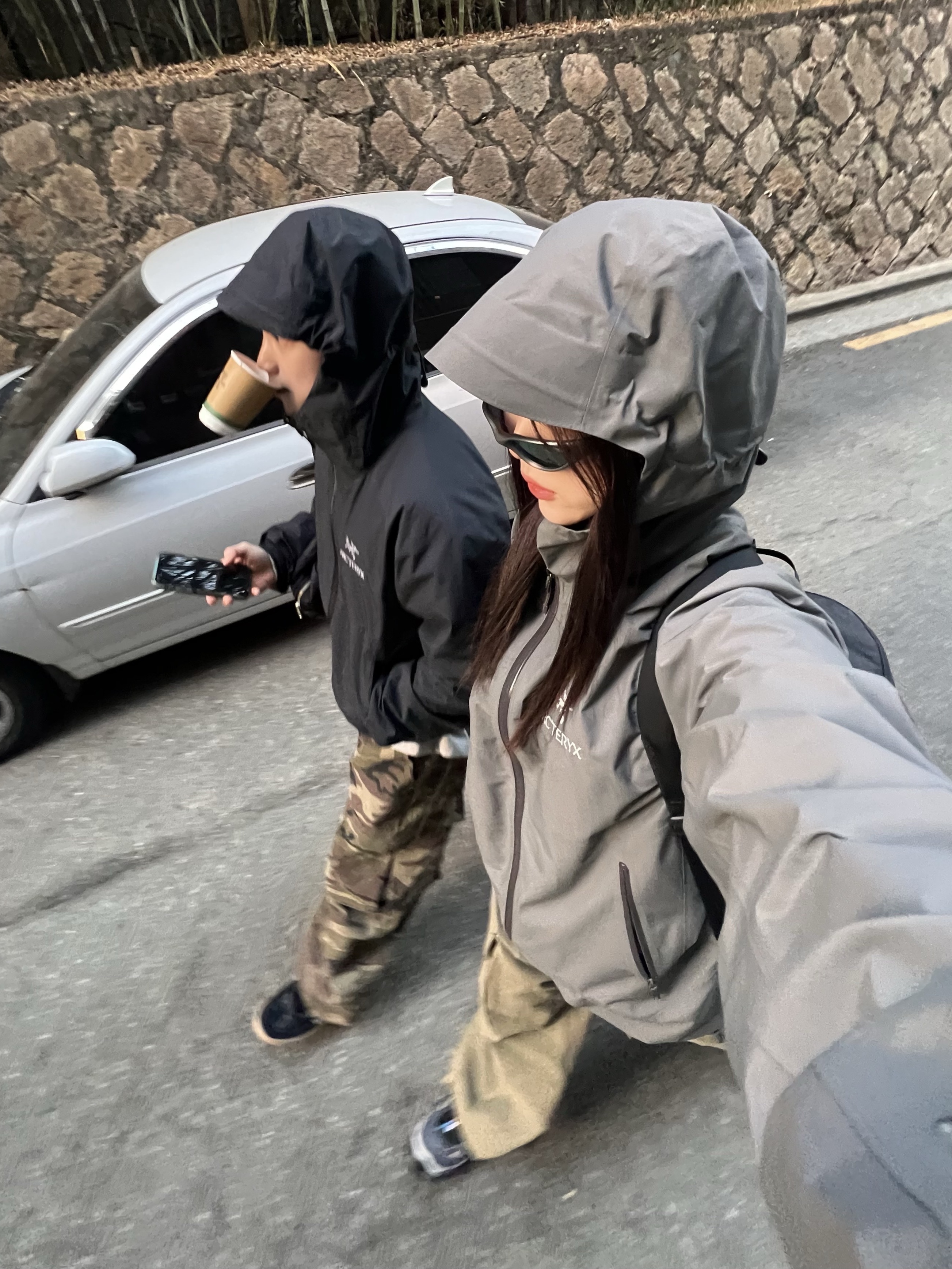 Arc'teryx x Beams Zeta SL Jacket Grey, Arc'teryx Zeta SL Jacket Black 착용 스타일 - 2