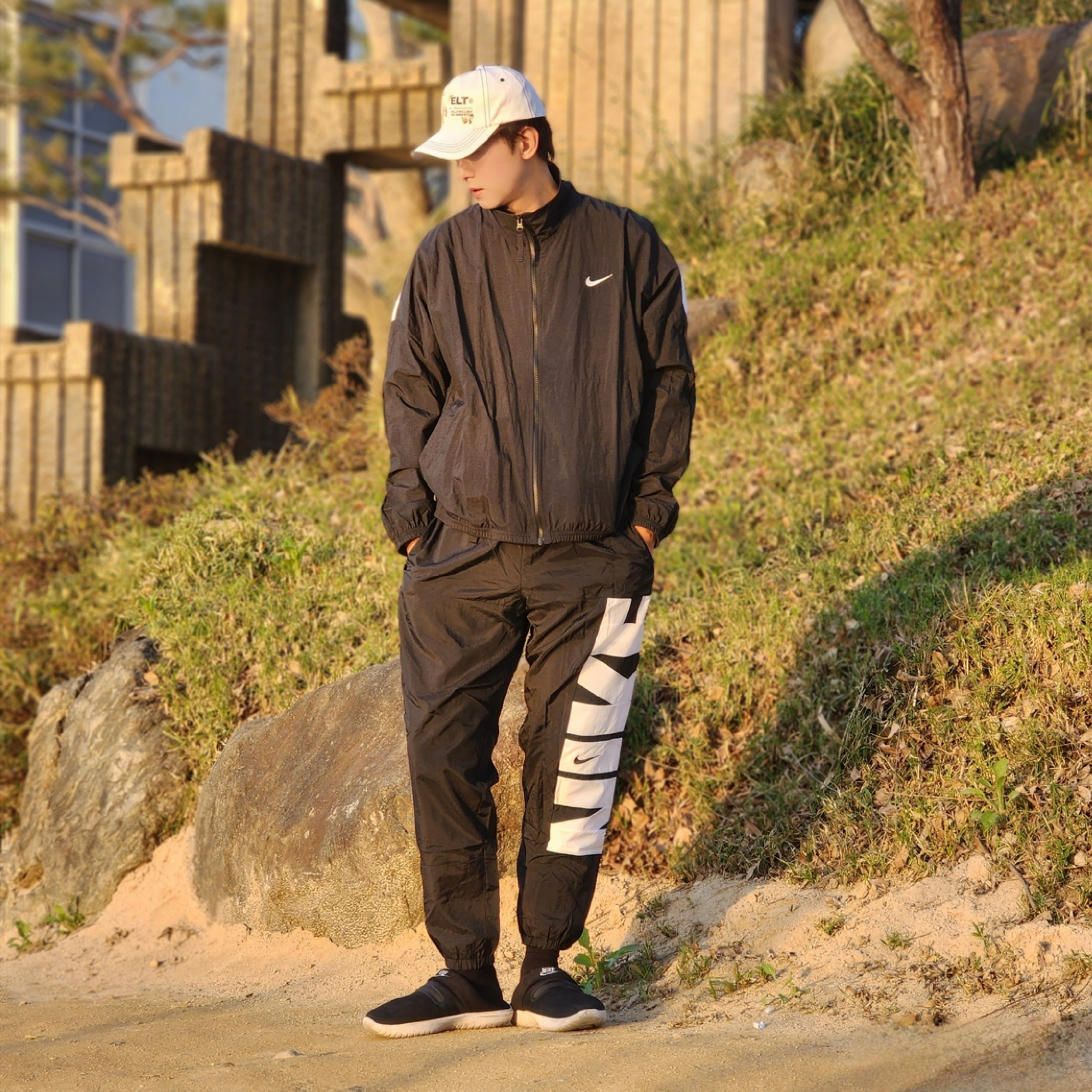 Nike Starting Five Jacket Black - Asia, Nike Starting Five Pants Black - Asia 착용 스타일 - 3