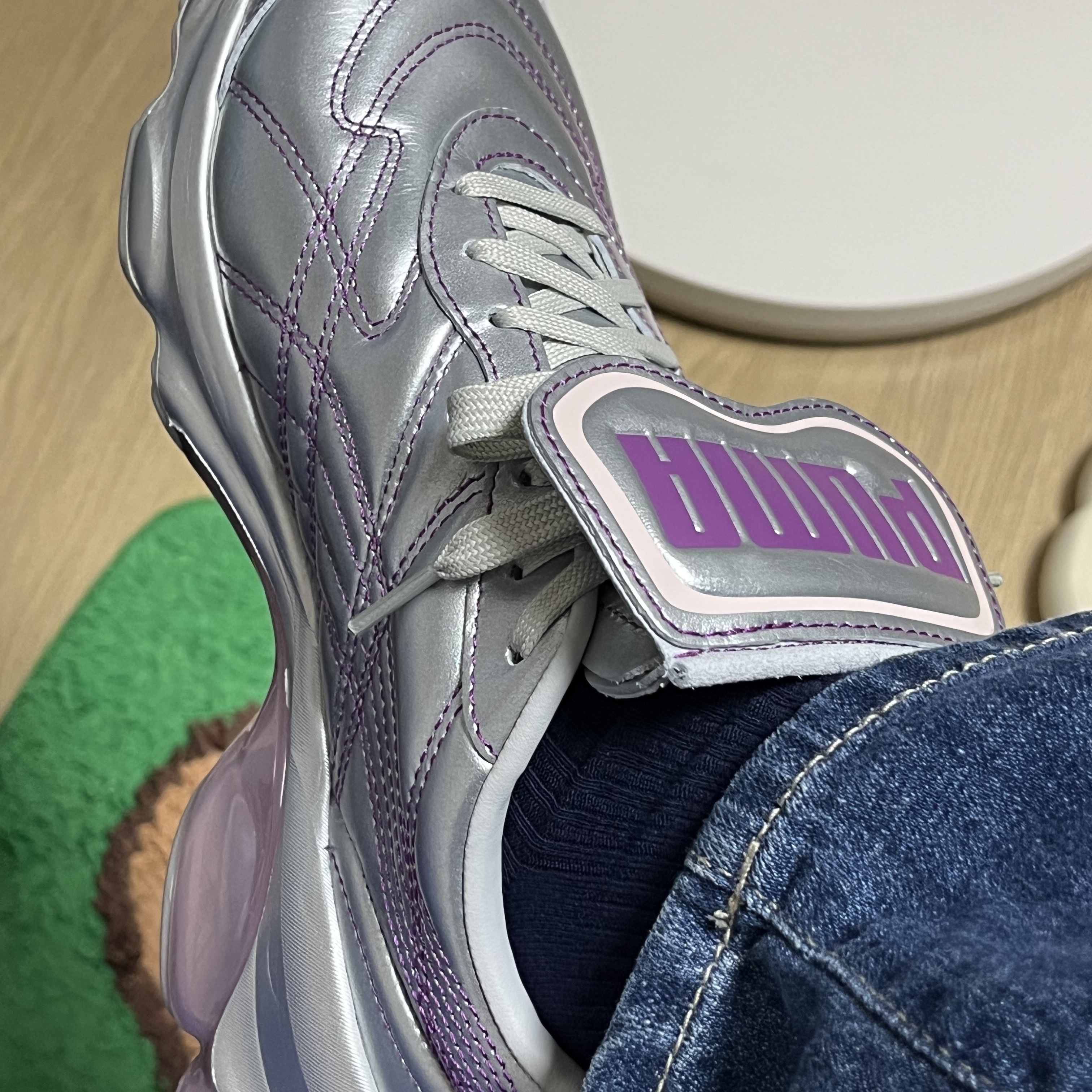 (W) Puma x Dua Lipa Cell Dome King ML Trainer Silver Pink 착용 스타일 - 2