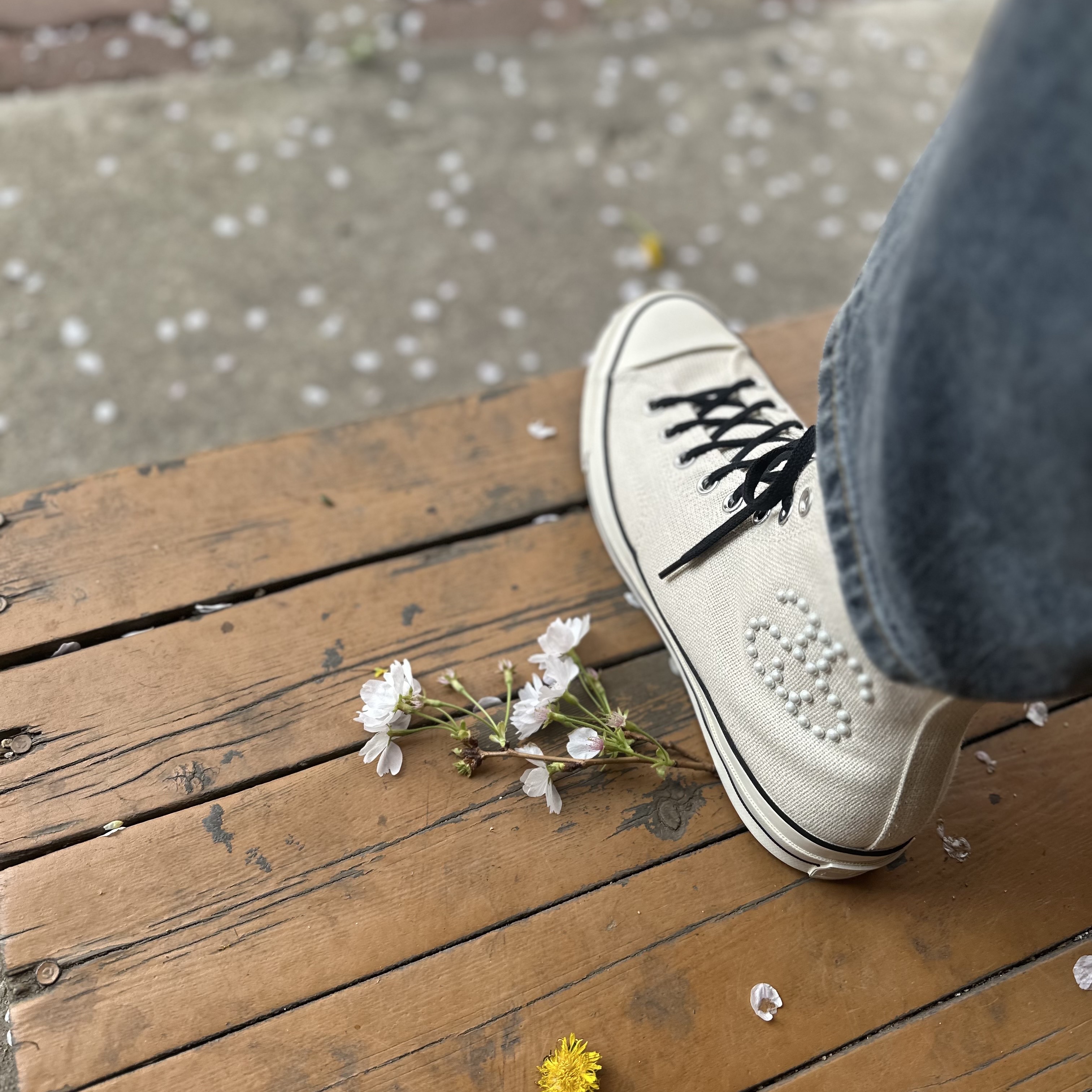 Converse x Stussy Chuck 70 High Natural Ivory 착용 스타일