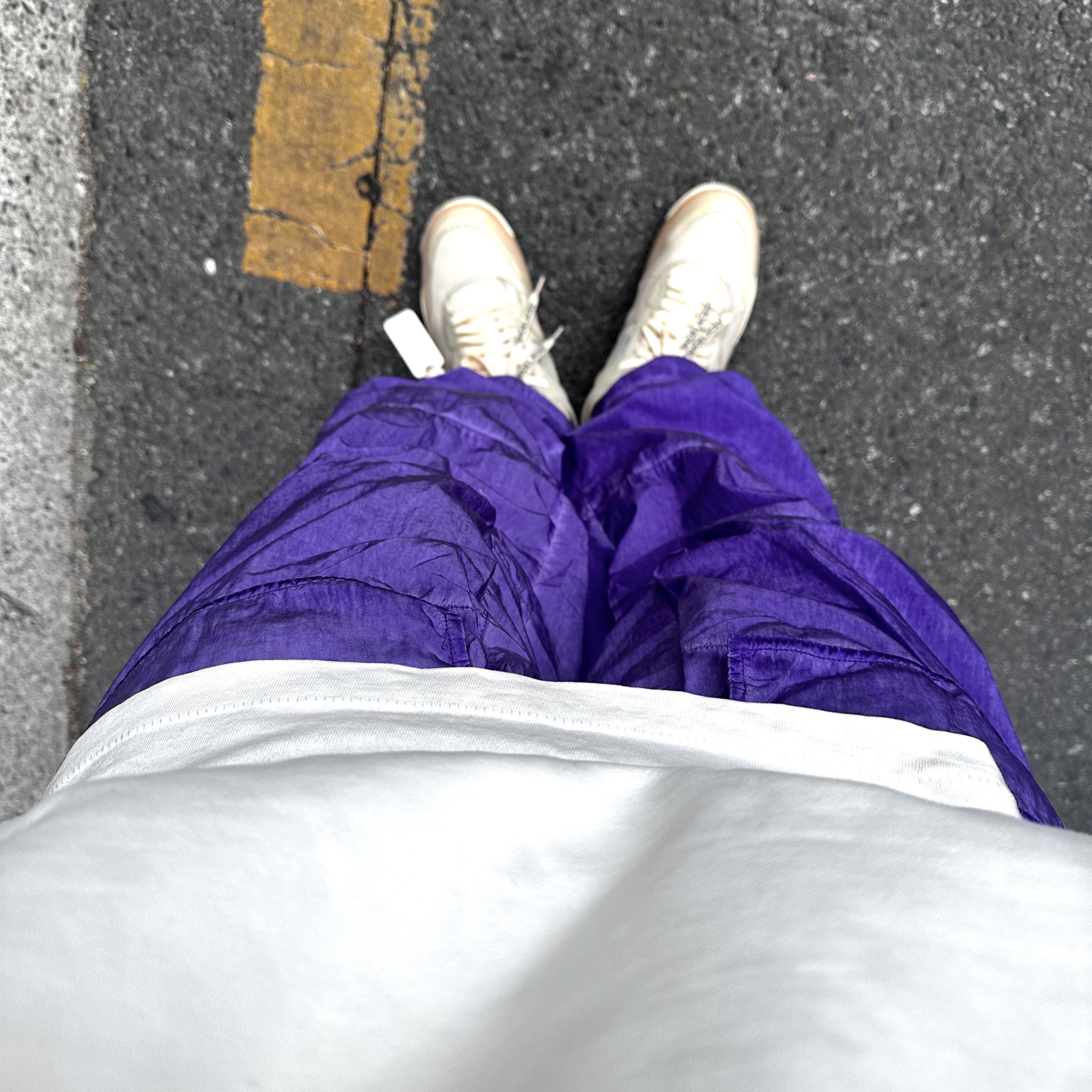 Palace x C.P. Company Shell Pants Purple - 22FW, (W) Jordan 4 x Off-White Retro SP Sail 착용 스타일 - 3
