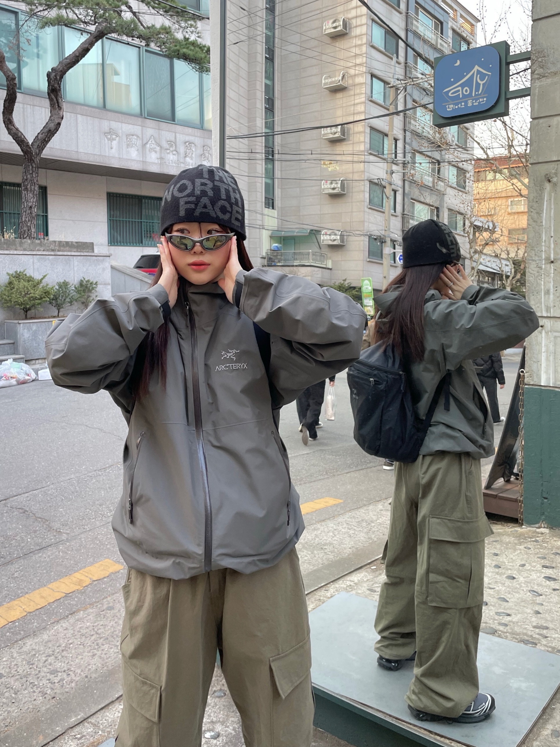 Arc'teryx x Beams Zeta SL Jacket Grey, Arc'teryx Zeta SL Jacket Black 착용 스타일 - 5