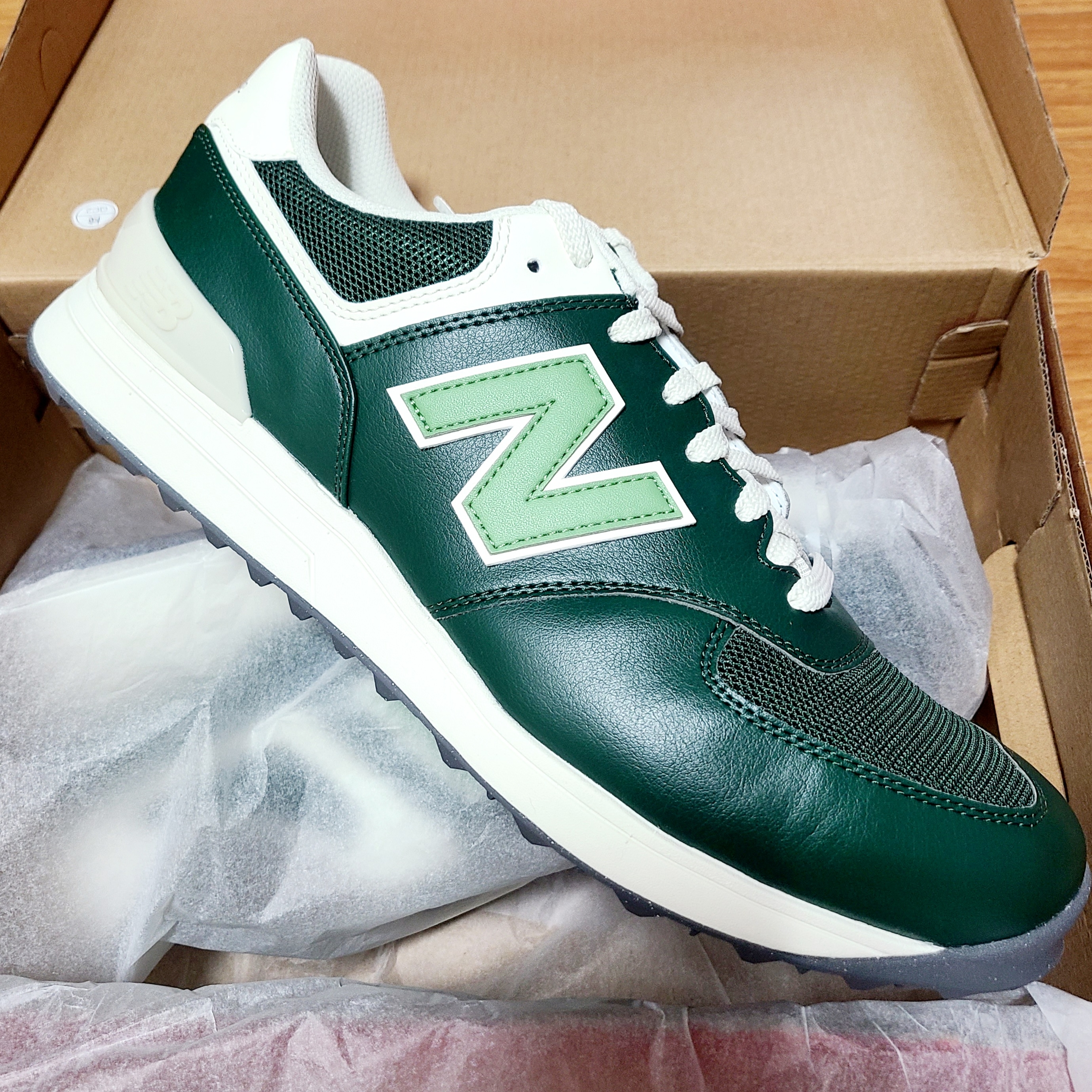 New Balance Golf 574 Green 착용 스타일