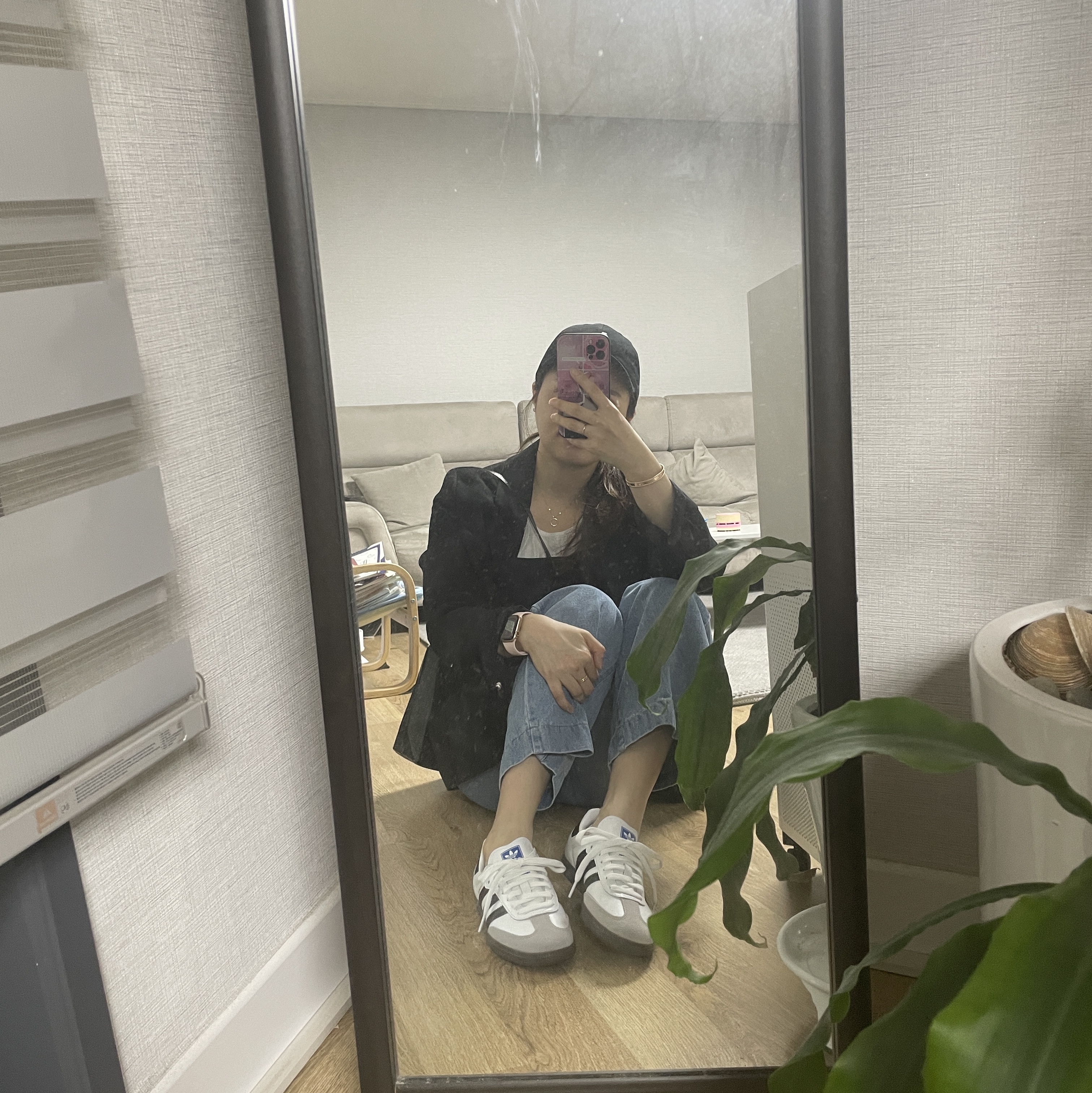 Adidas Samba OG Cloud White 착용 스타일 - 2