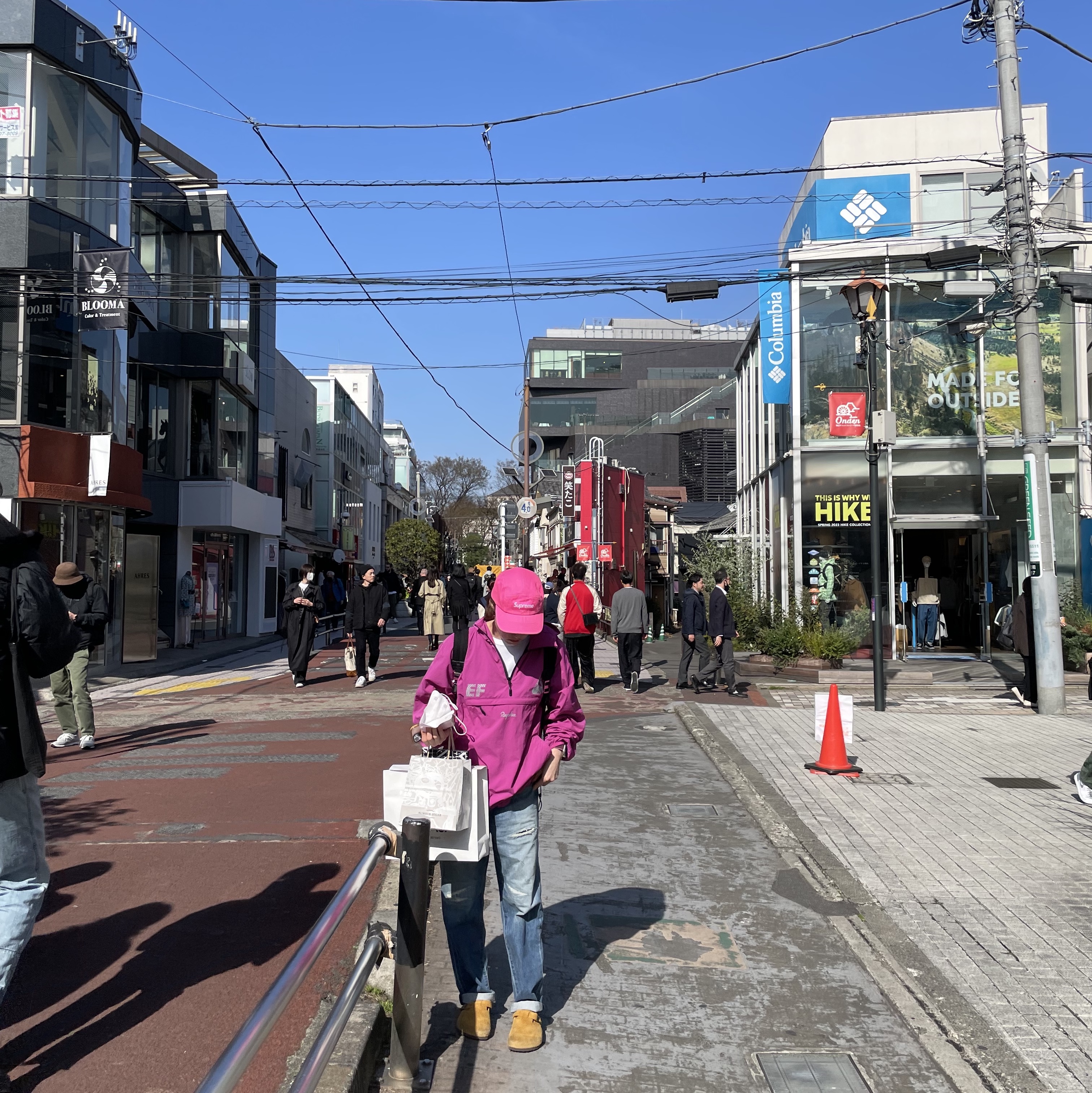 Supreme Washed Chino Twill Camp Cap Pink - 23SS, Palace x Rapha EF Education First Pullover Jacket Pink - 22SS 착용 스타일
