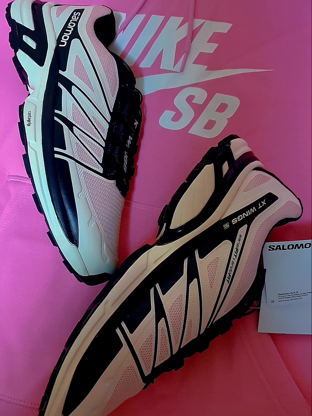 Salomon XT-Wings 2 Cradle Pink 착용 스타일