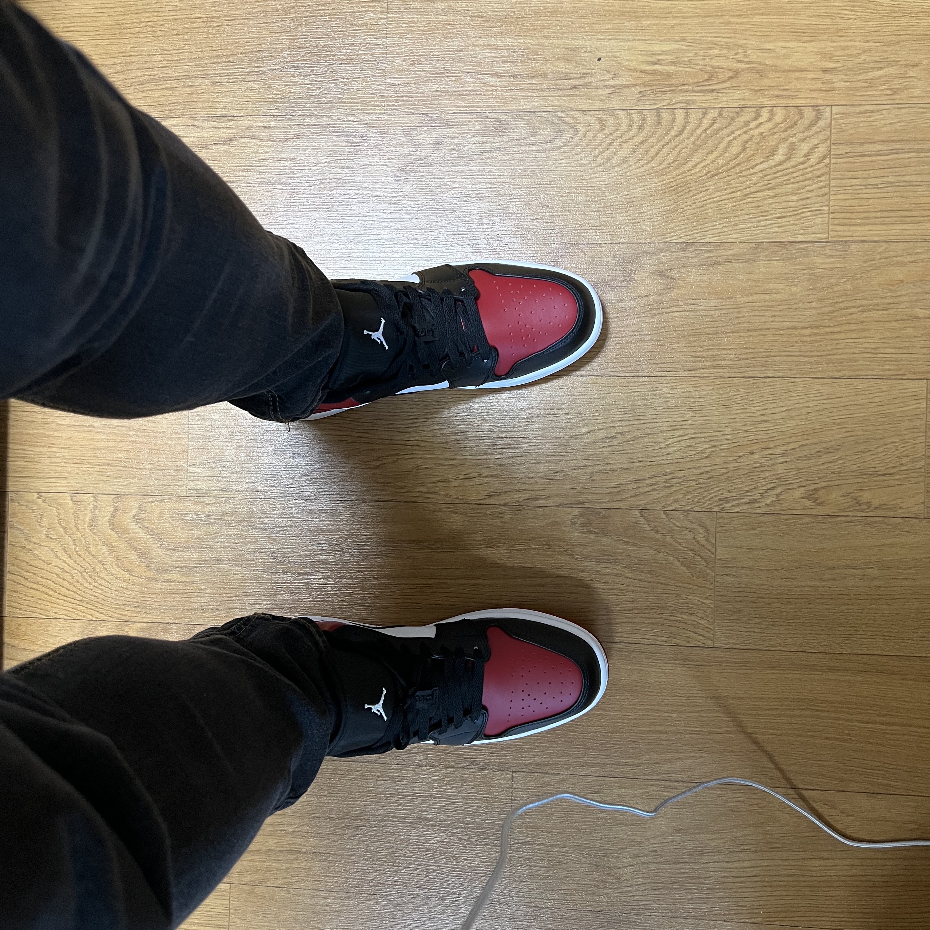 Jordan 1 Low Bred Toe 착용 스타일