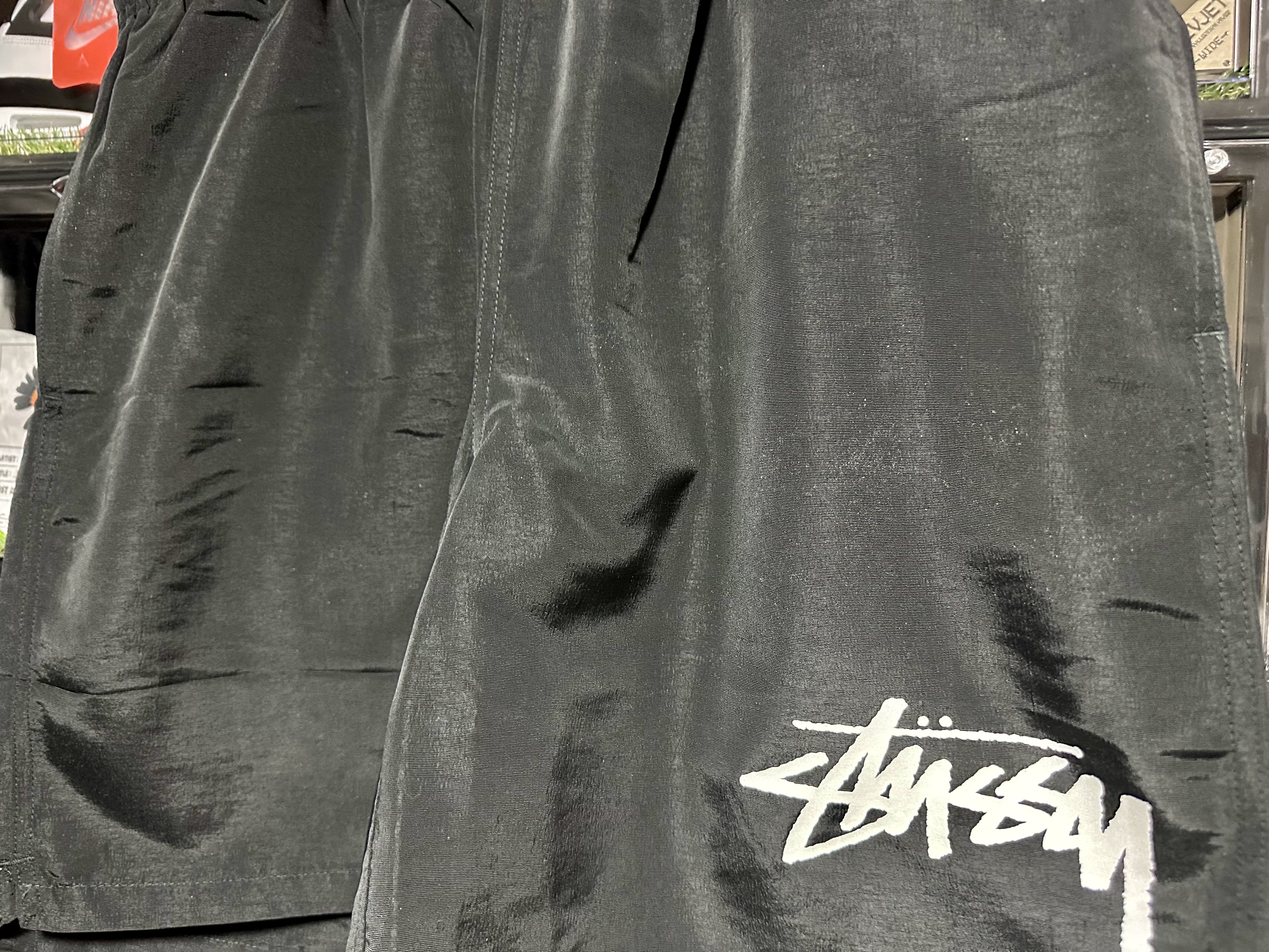 Stussy Big Stock Water Shorts Black 착용 스타일