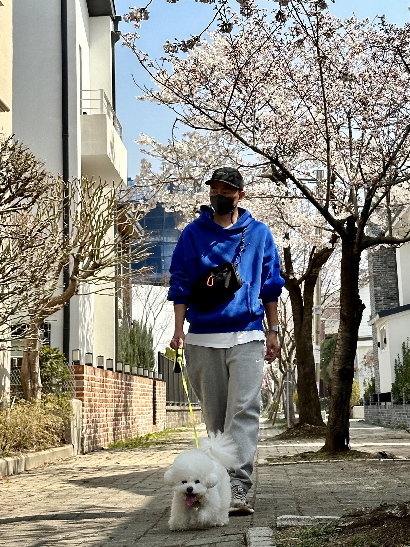 Essentials x New Era Retro Crown Strapback Black, Yeezy Gap Hoodie Blue 착용 스타일