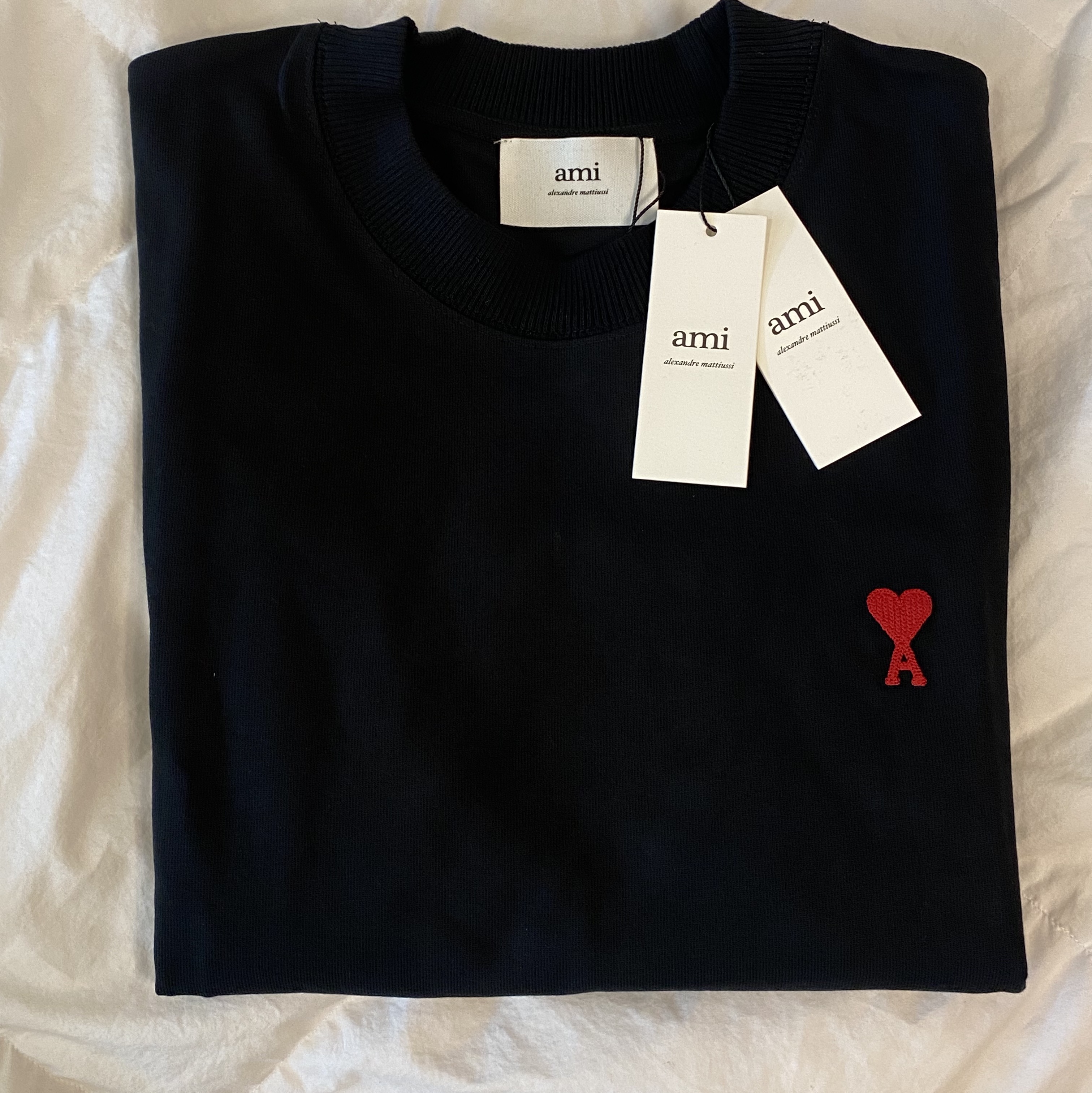 AMI de Coeur LS T-Shirt Black 착용 스타일