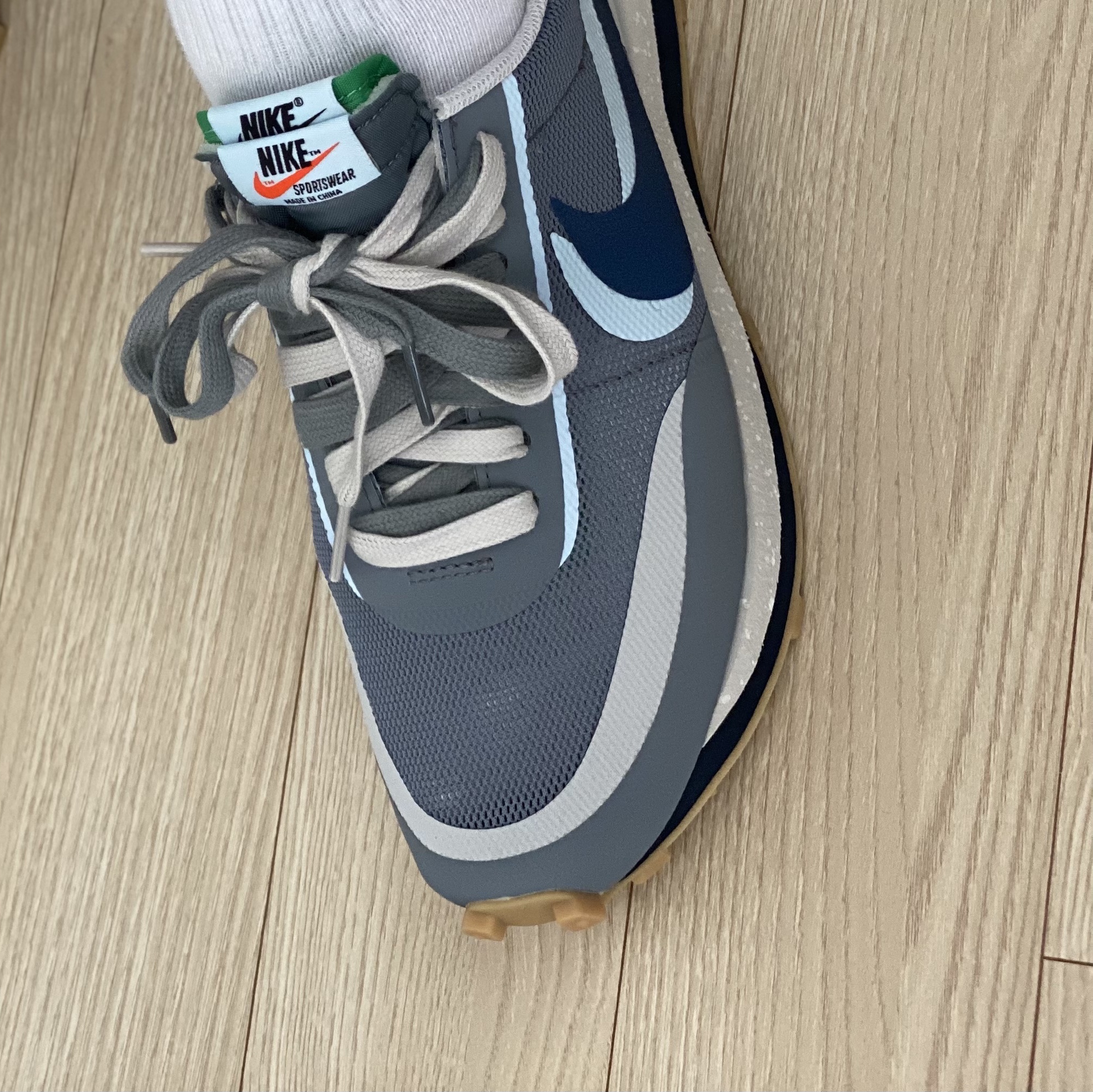 Nike x Sacai x Clot LDWaffle Cool Grey 착용 스타일