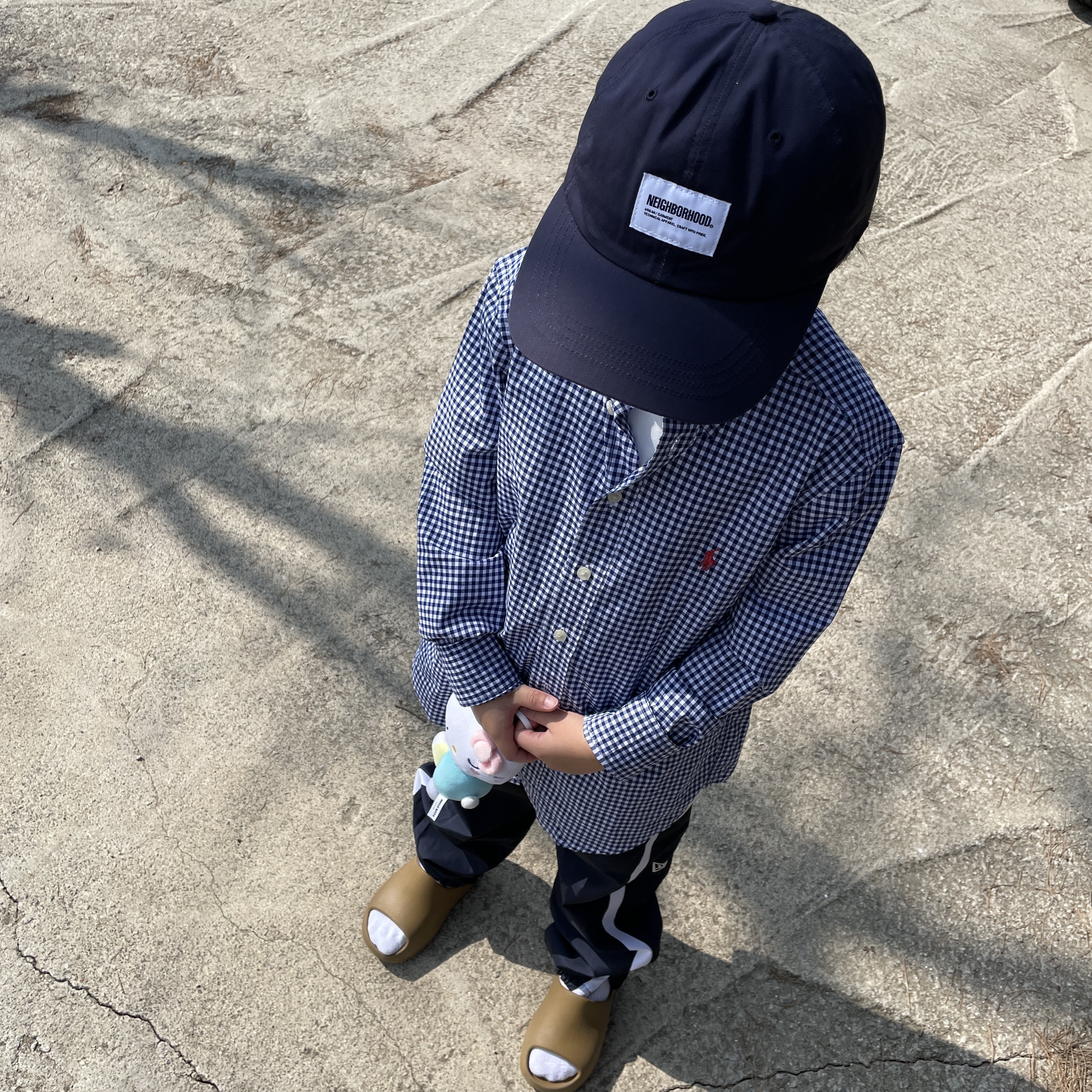 (Kids) Adidas Yeezy Slide Ochre 착용 스타일