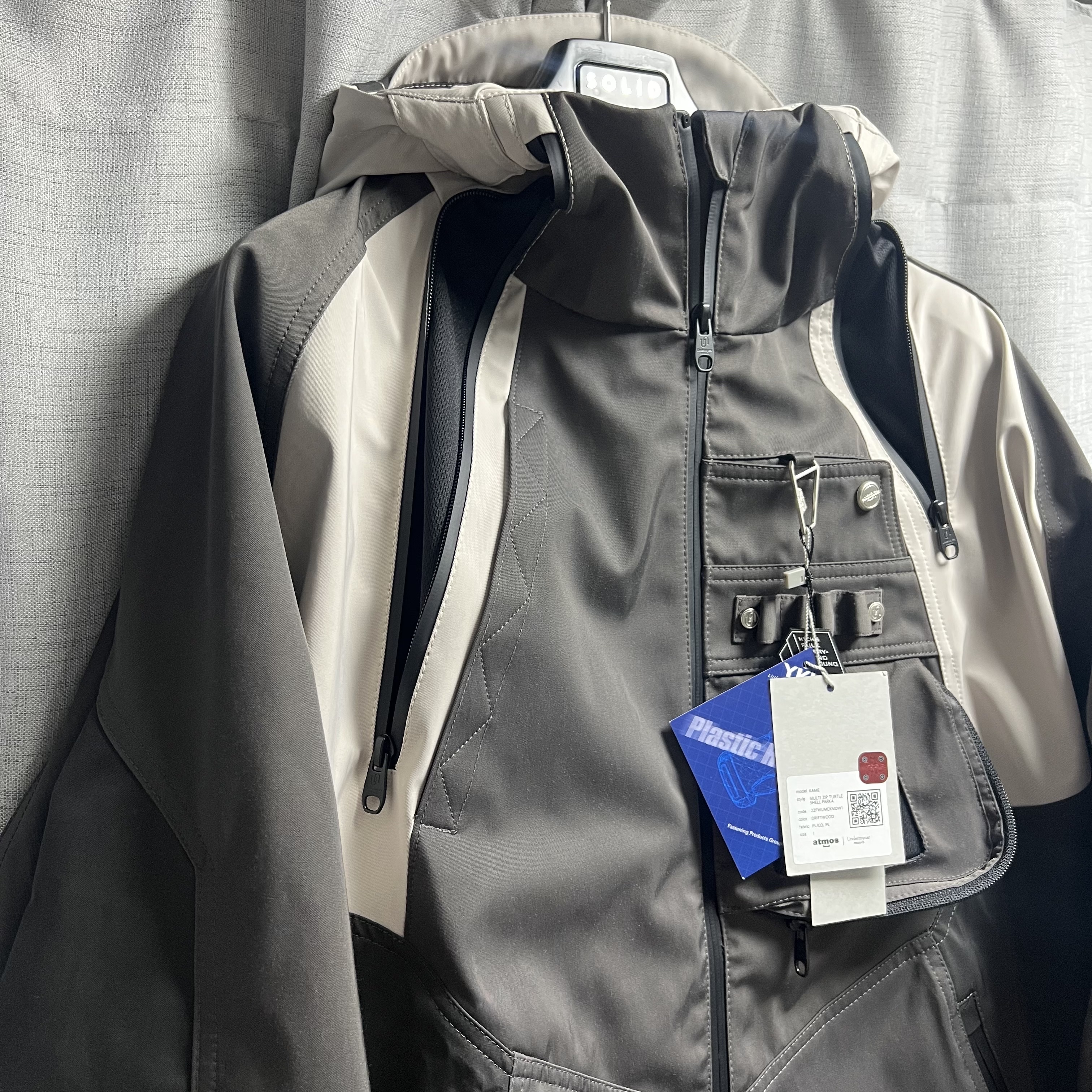Undermycar Kame Multi Zip Turtle Shell Parka Driftwood - 22FW 착용 스타일 - 3