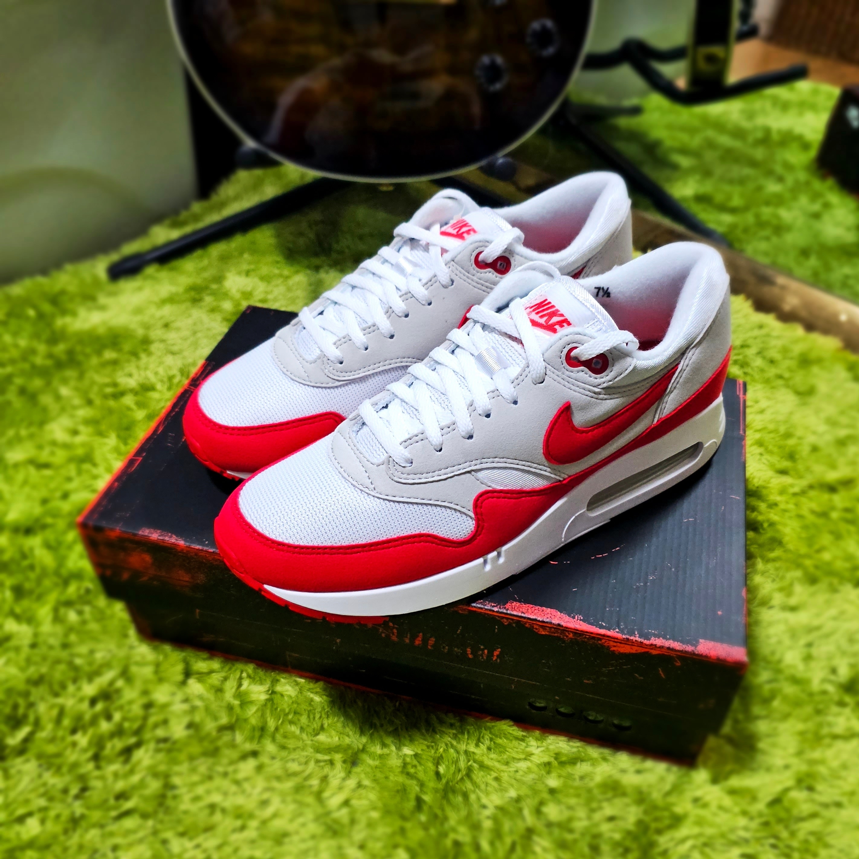 Nike Air Max 1 '86 Original Big Bubble, (W) Nike Air Max 1 '86 OG Big Bubble White University Red 착용 스타일