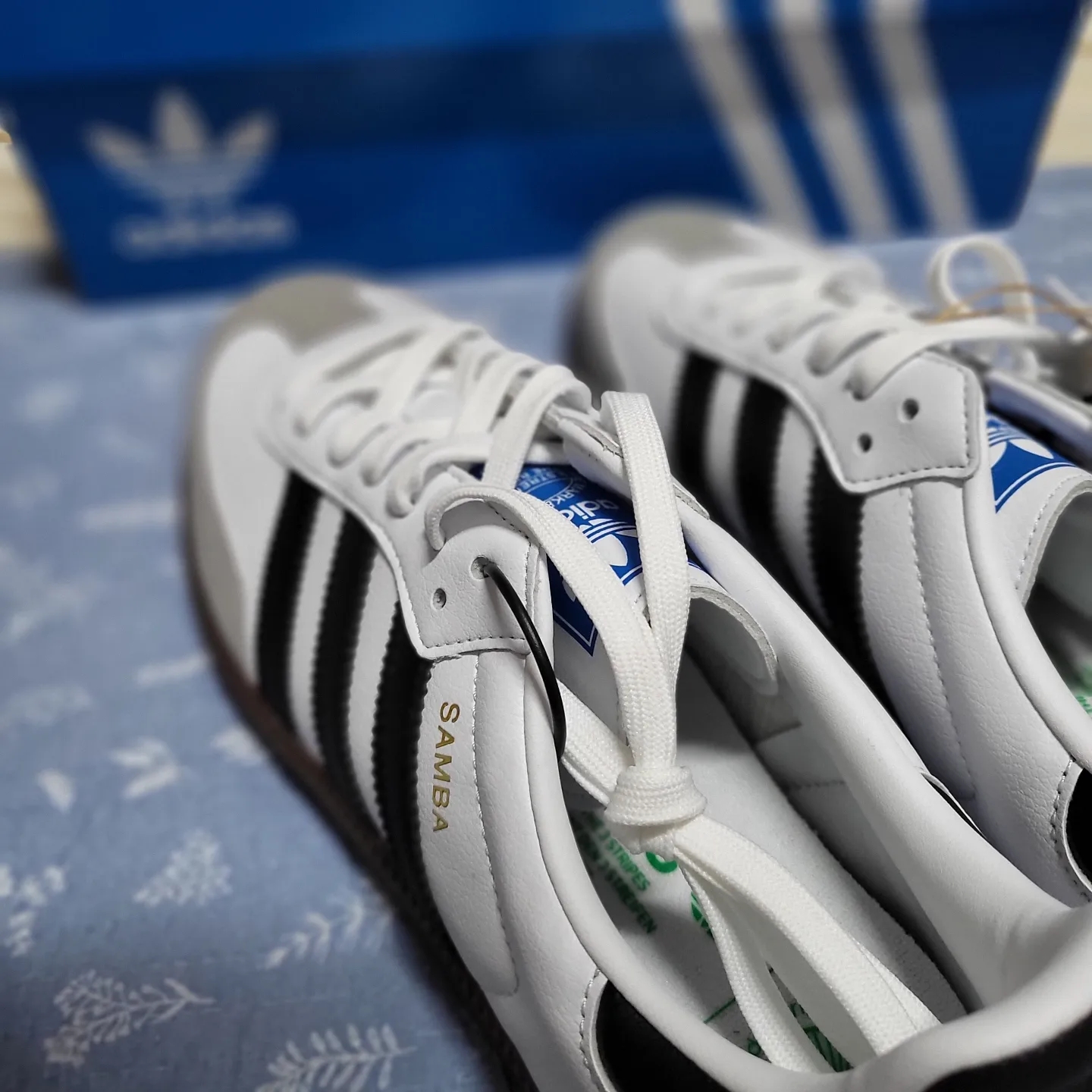 Adidas Samba Vegan White Black 착용 스타일 - 3