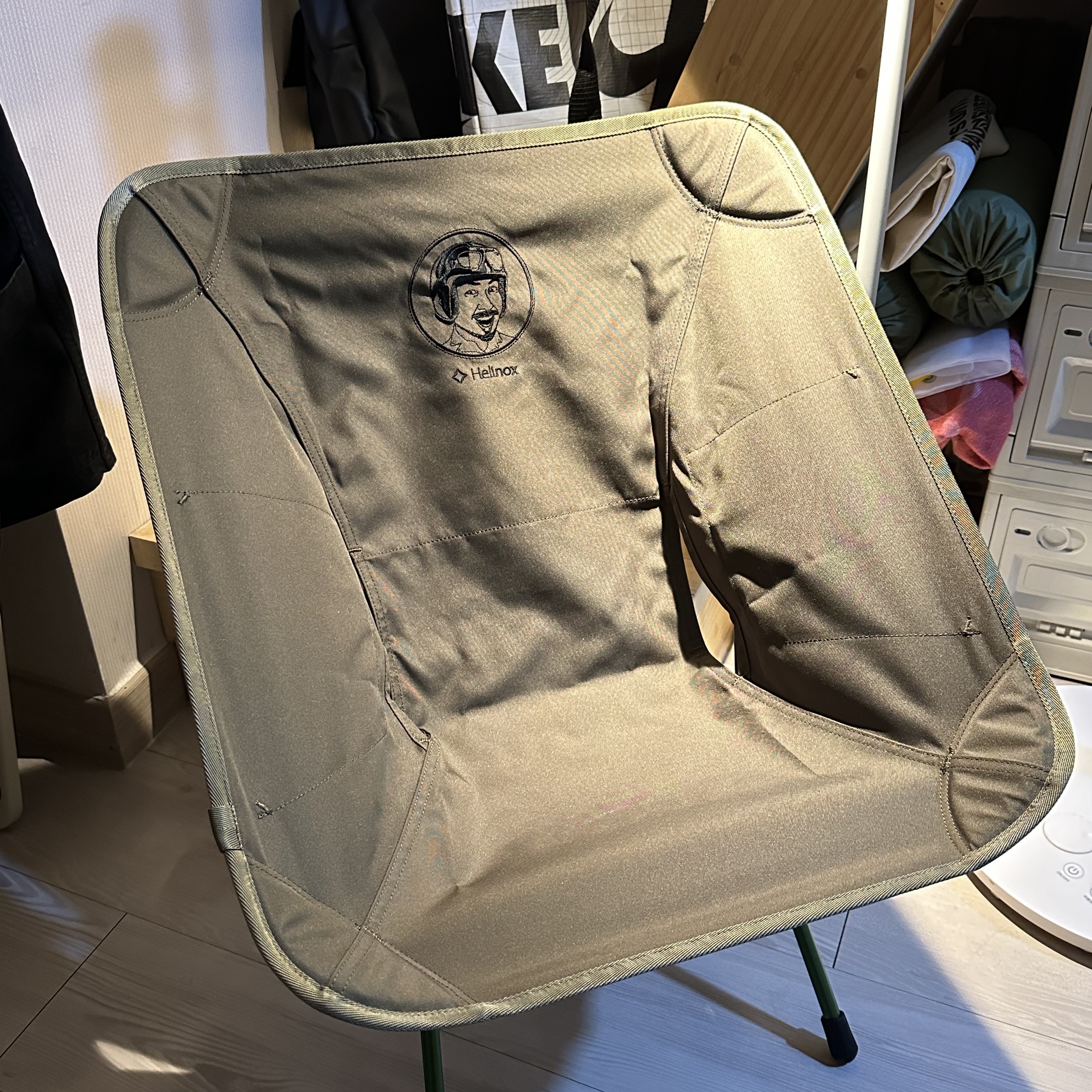Helinox x Rohongchul Chair One Green 착용 스타일