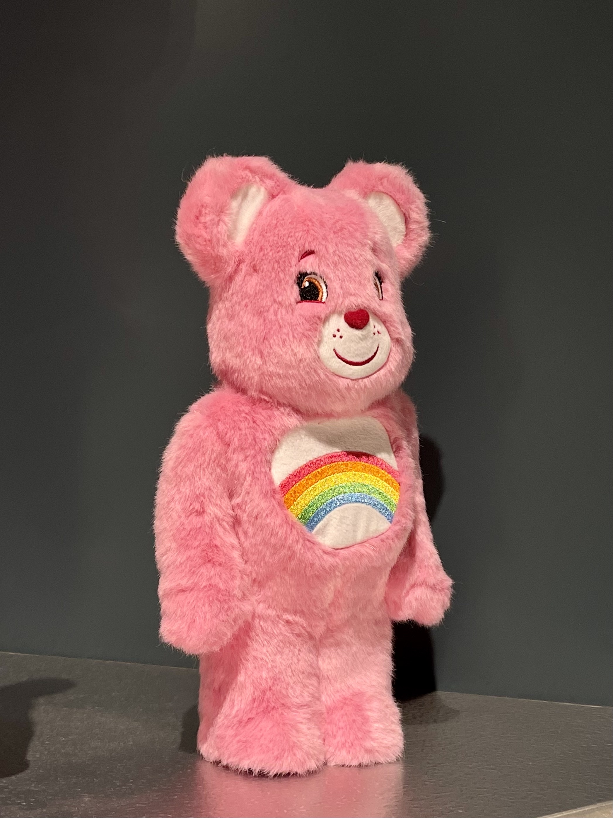 Bearbrick Care Bears Cheer Bear Costume Ver. 400% 착용 스타일