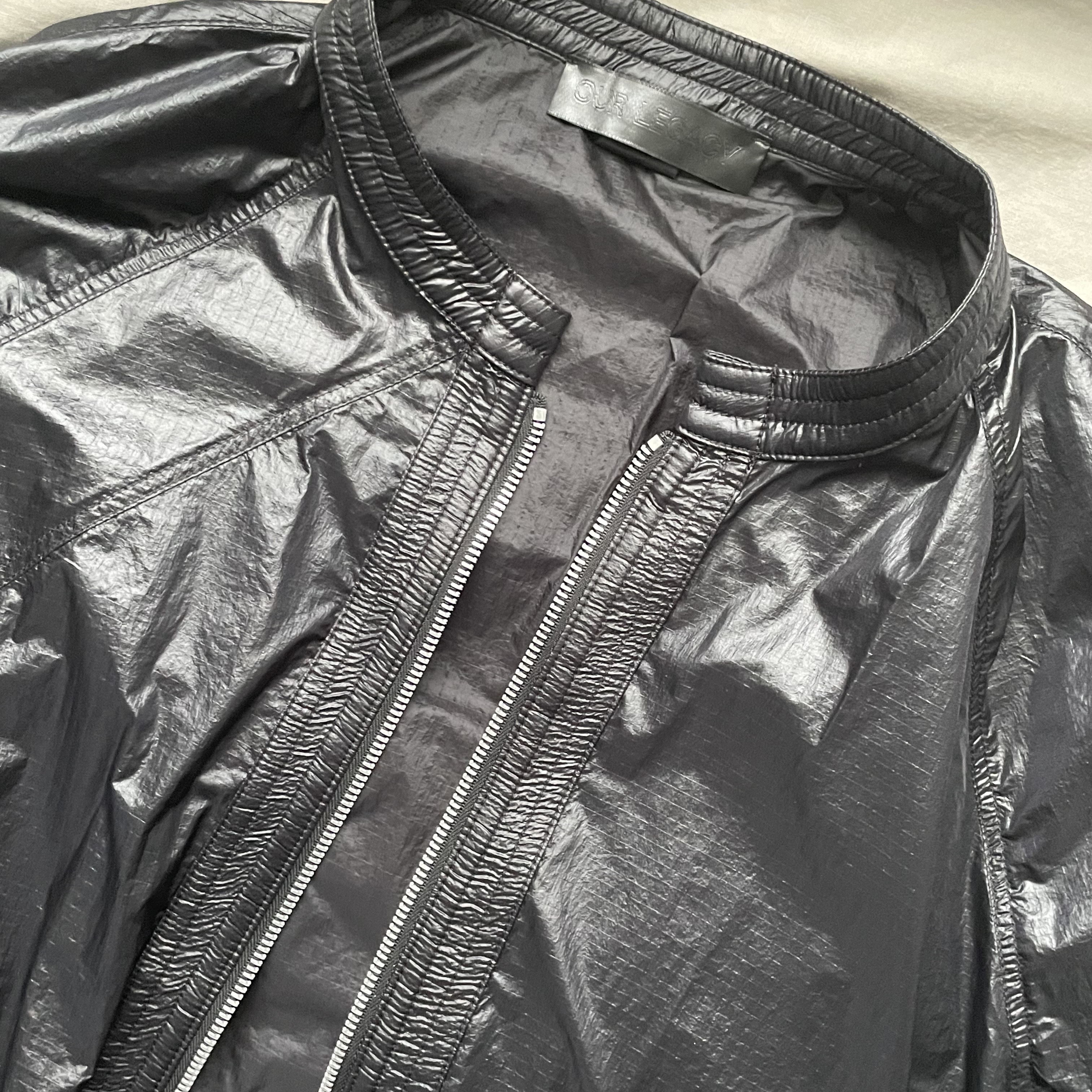 Our Legacy Parasail Jacket Tech Chintz Ripstop Black 착용 스타일