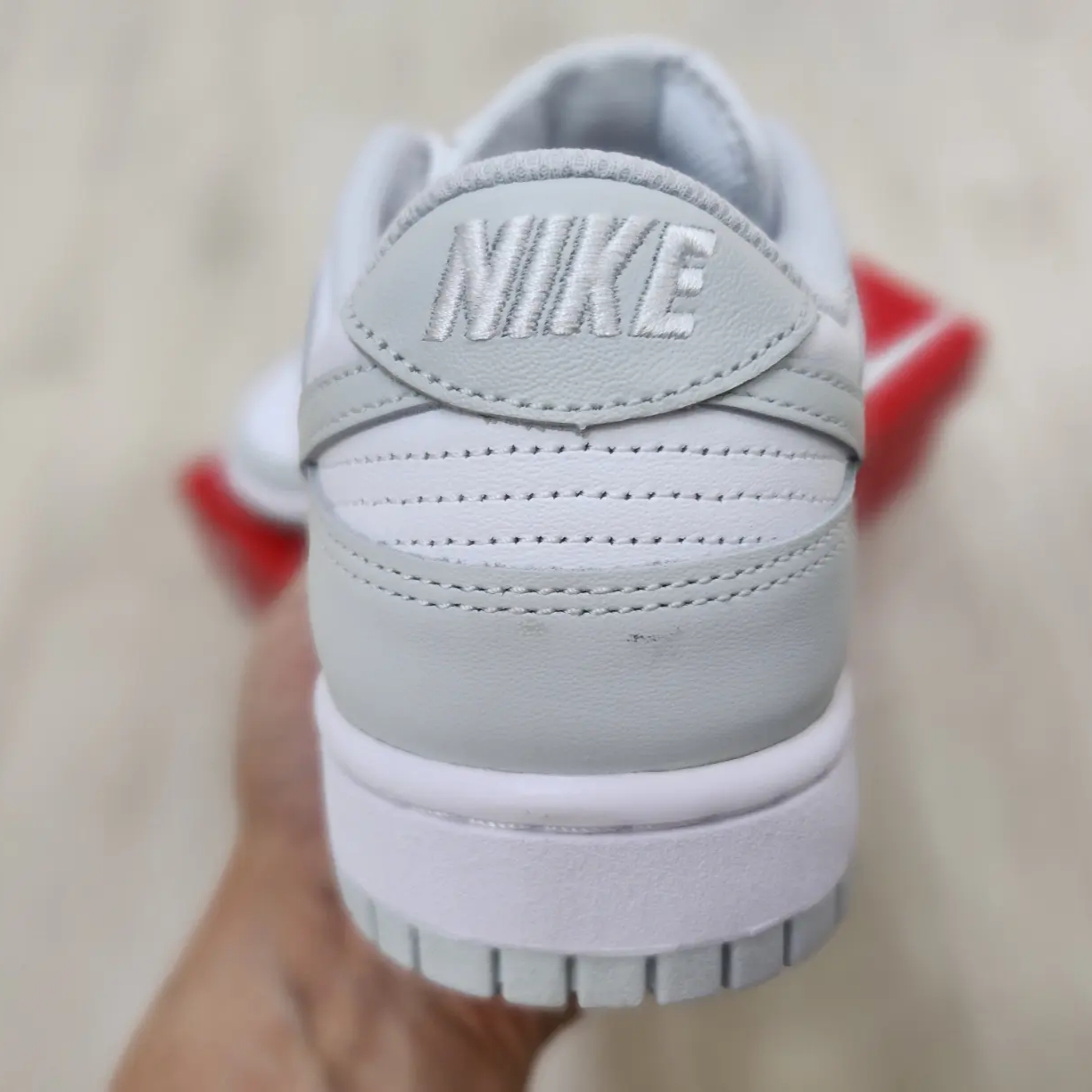 Nike Dunk Low Retro Grey Fog, (W) Nike Dunk Low Photon Dust 착용 스타일 - 3