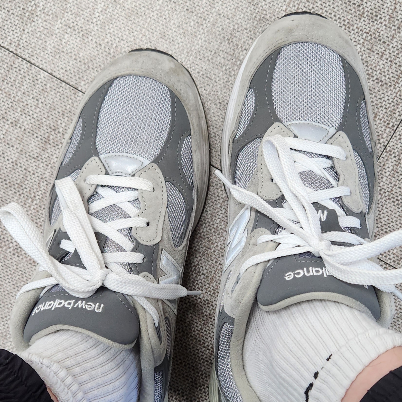 New Balance 992 Made in USA Grey - D Standard 착용 스타일