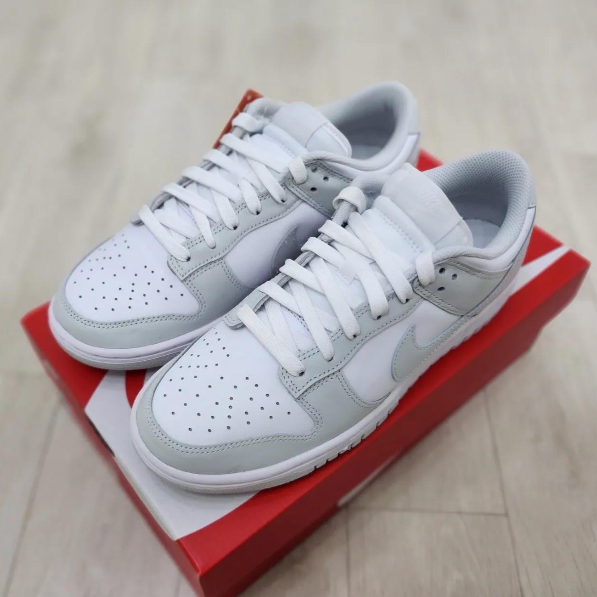 Nike Dunk Low Retro Grey Fog, (W) Nike Dunk Low Photon Dust 착용 스타일 - 2