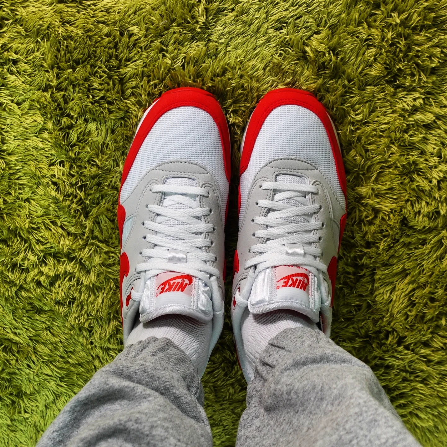 Nike Air Max 1 '86 Original Big Bubble, (W) Nike Air Max 1 '86 OG Big Bubble White University Red 착용 스타일 - 4