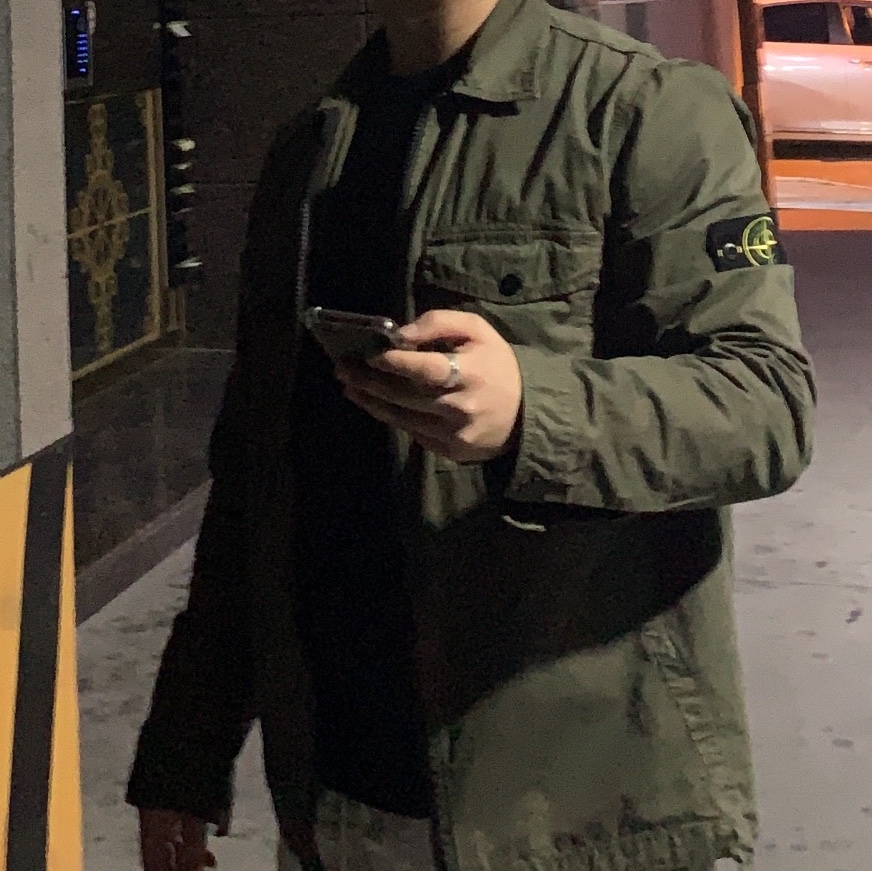 Stone Island 114WN T.CO+OLD Overshirt Olive Green - 22SS 착용 스타일